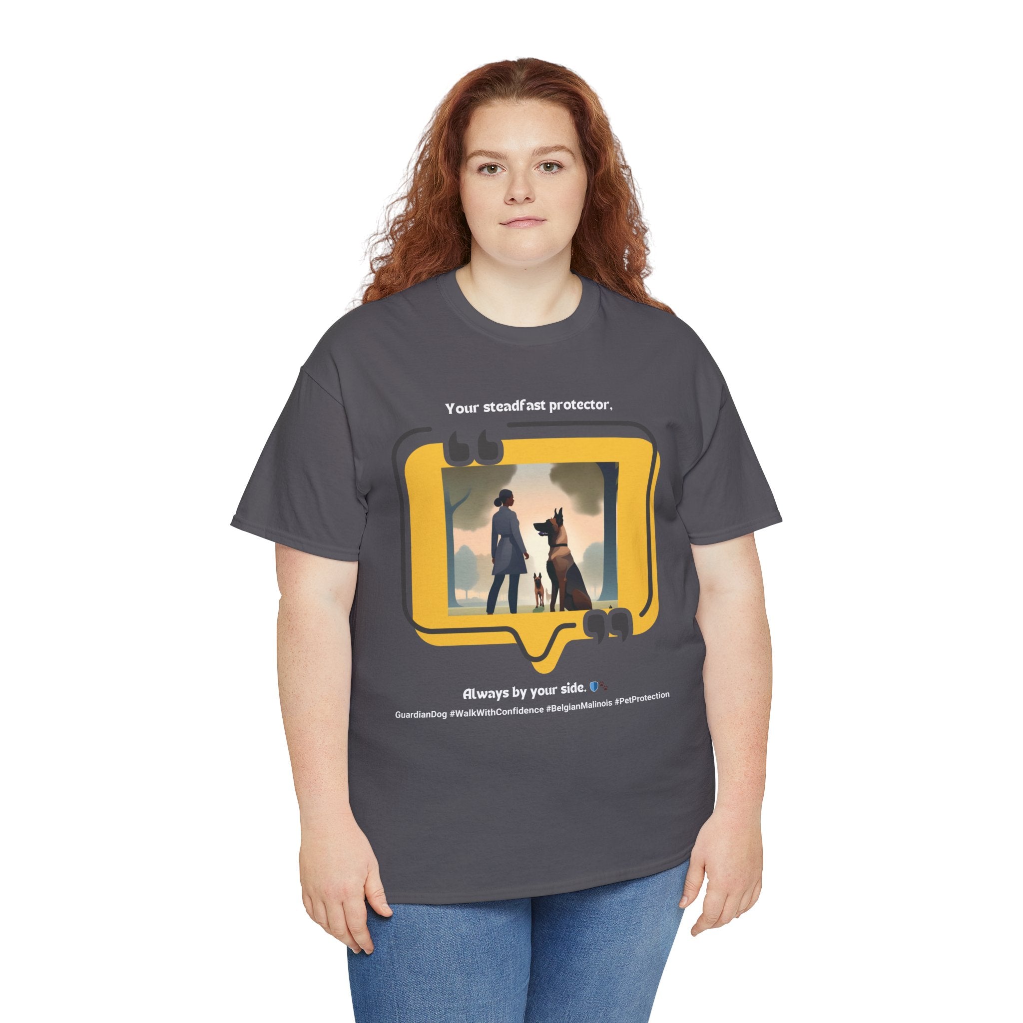 Women’s “Your Steadfast Protector” Belgian Malinois T‑Shirt – Guardian Pup Mom Gift