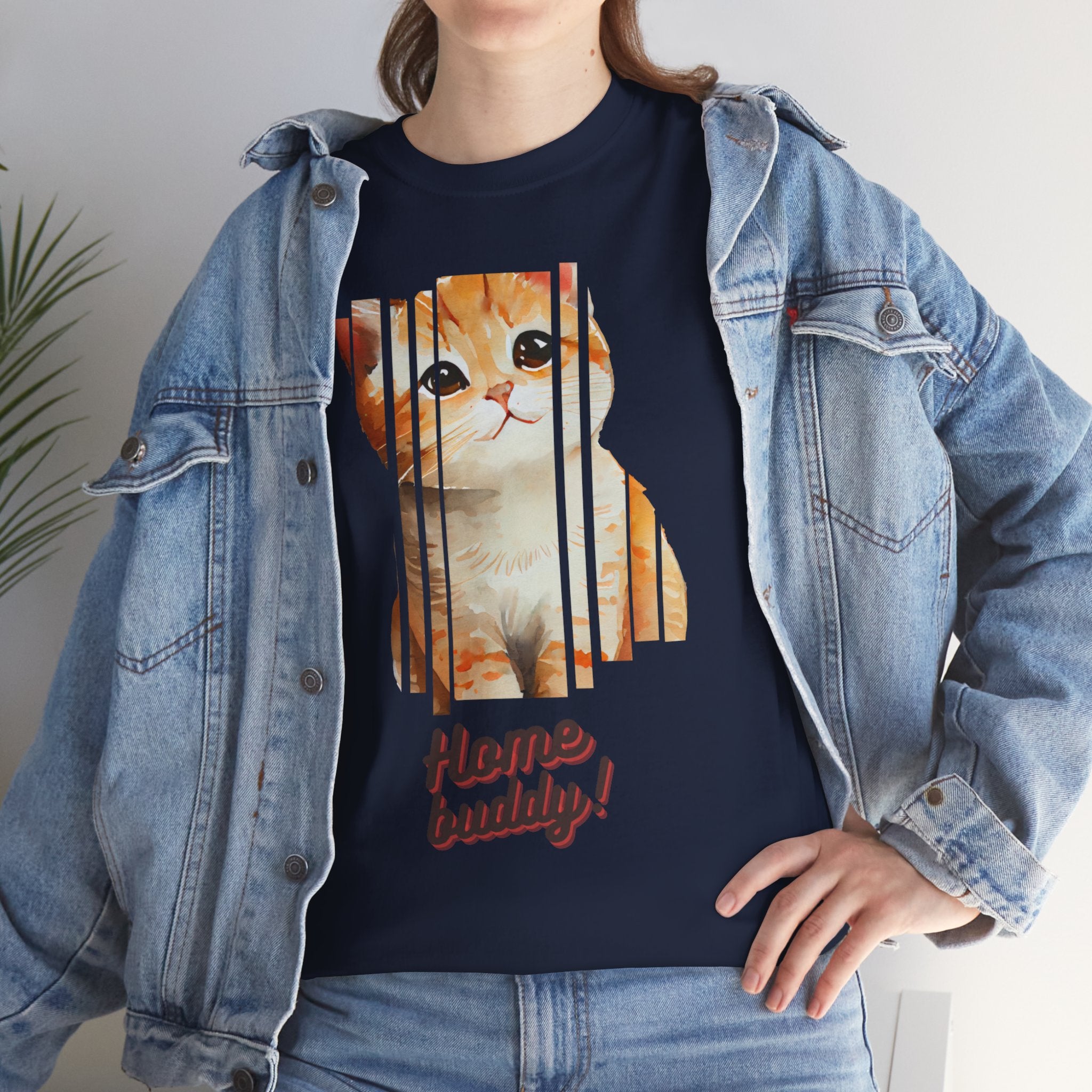 Unisex “Home Buddy” Pet T-Shirt – Stay-At-Home Snuggles, Animal Lover Gift