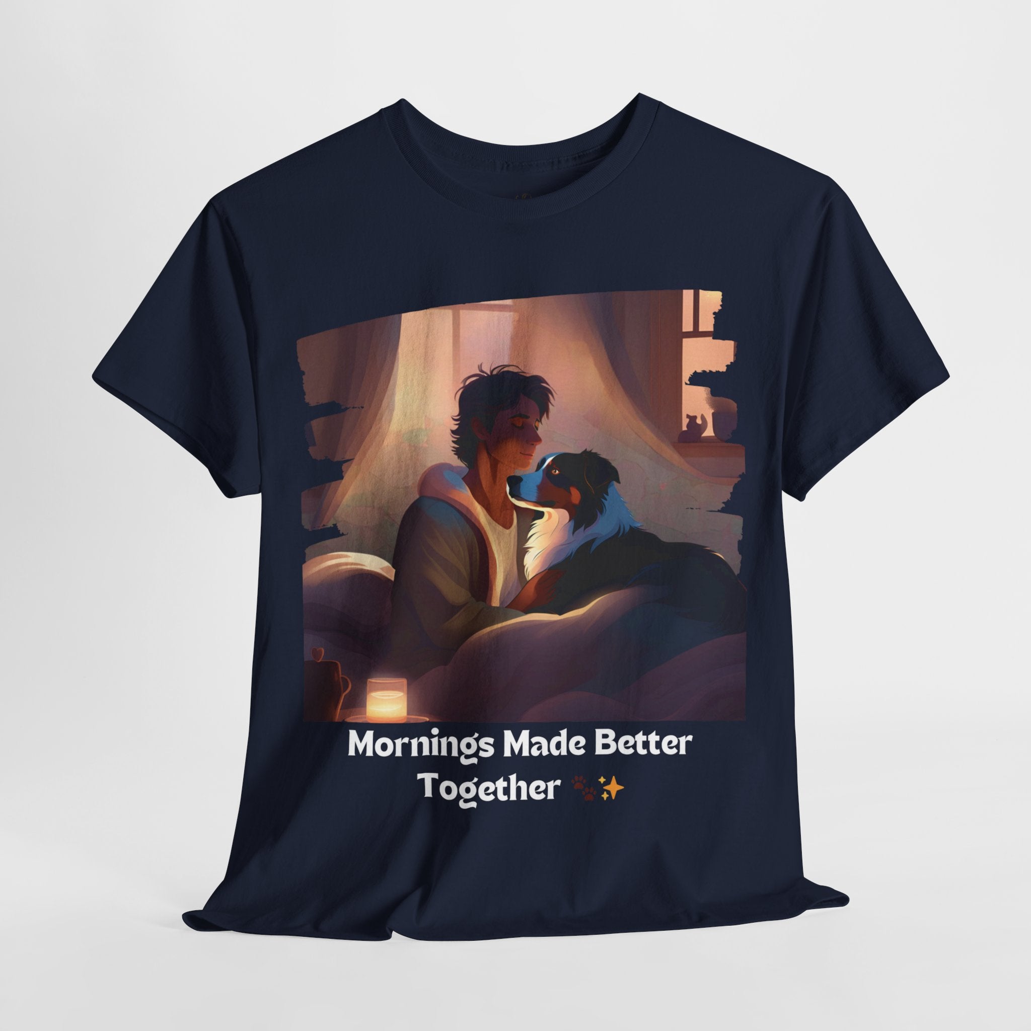 Men’s “Mornings Made Better with My Aussie” T‑Shirt – Morning Pup Dad Gift