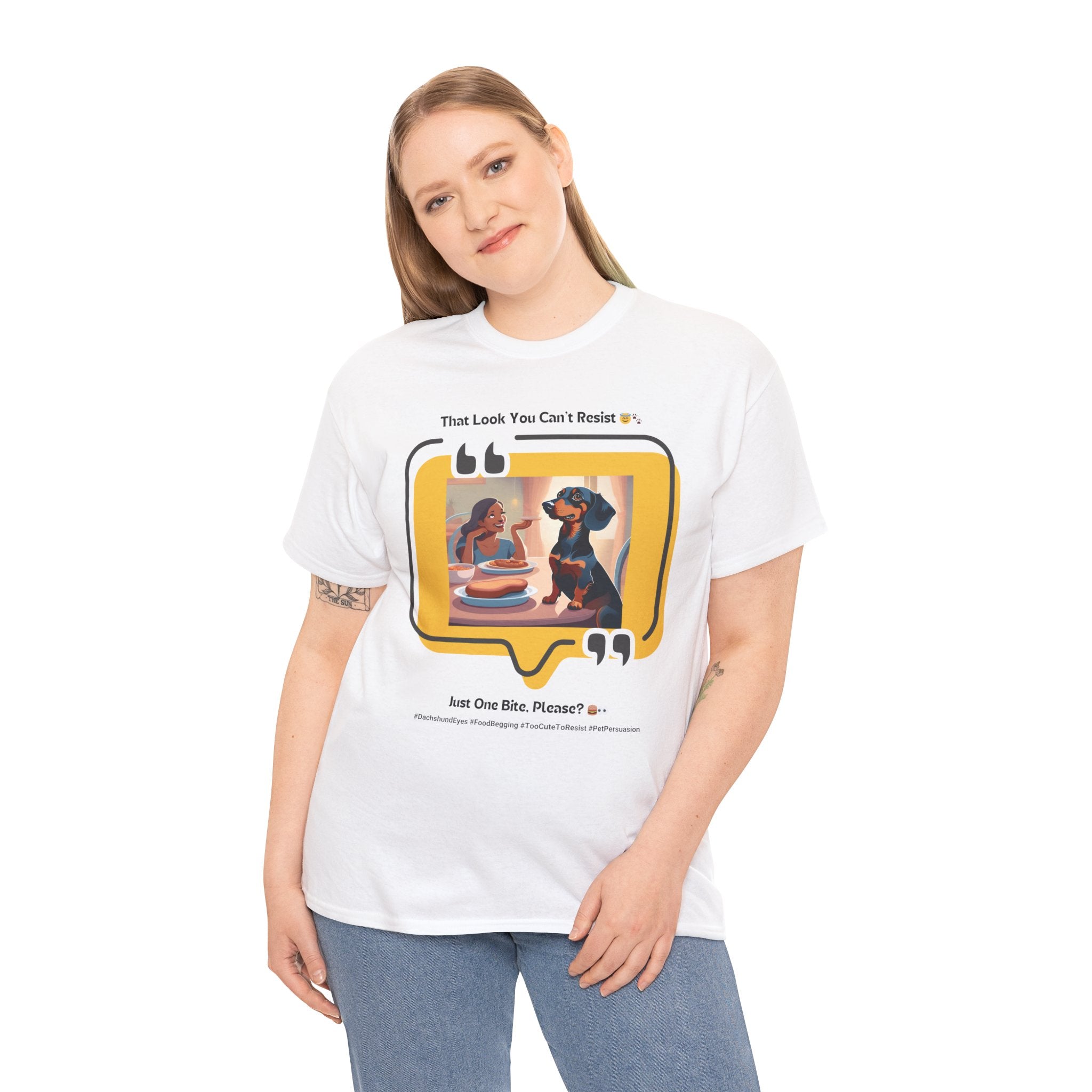 Women's - That Look You Can't Resist: Dachshund Begging T-Shirt