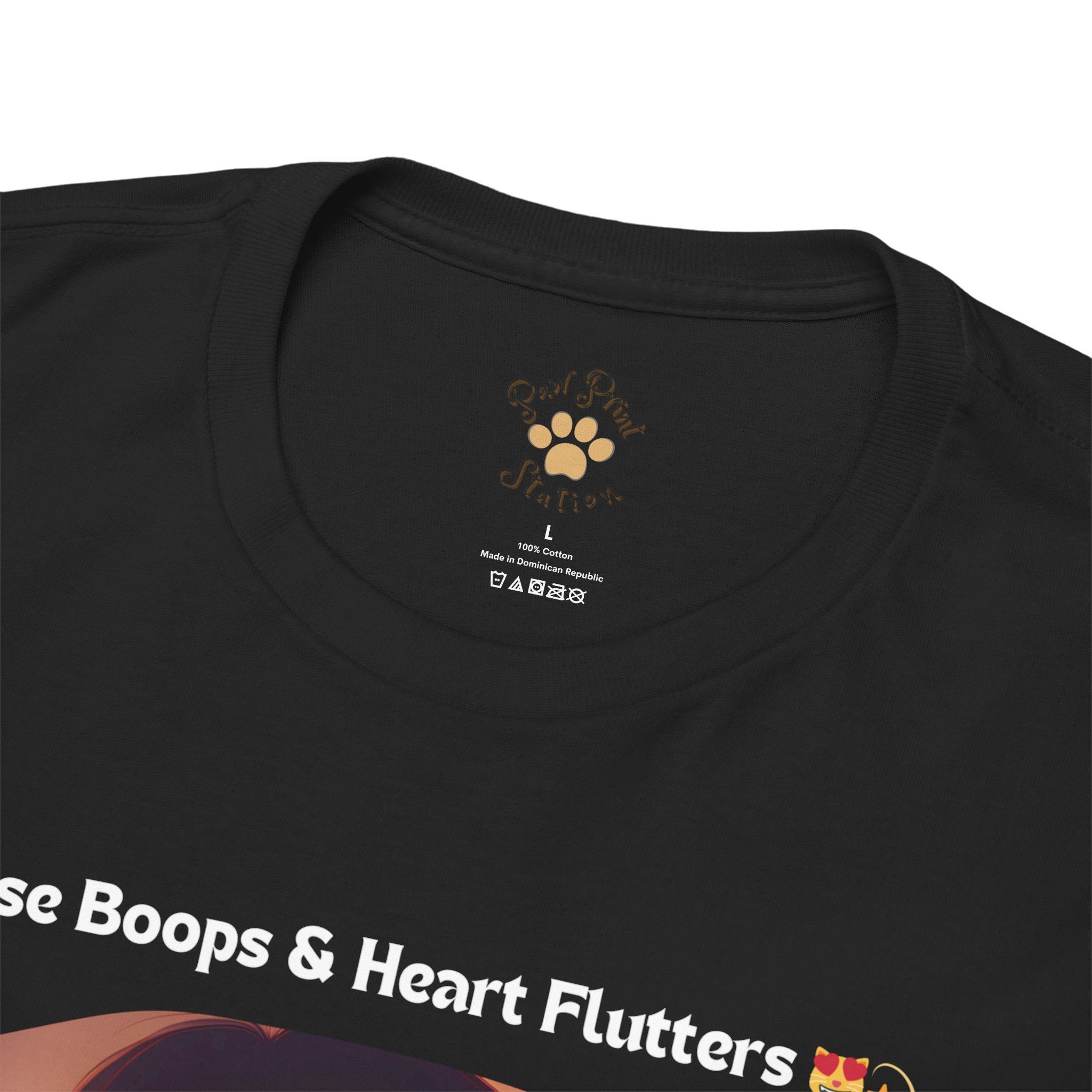 Men’s “Nose Boops & Heart Flutters” Exotic Shorthair T‑Shirt – Adorable Cat Dad Gift