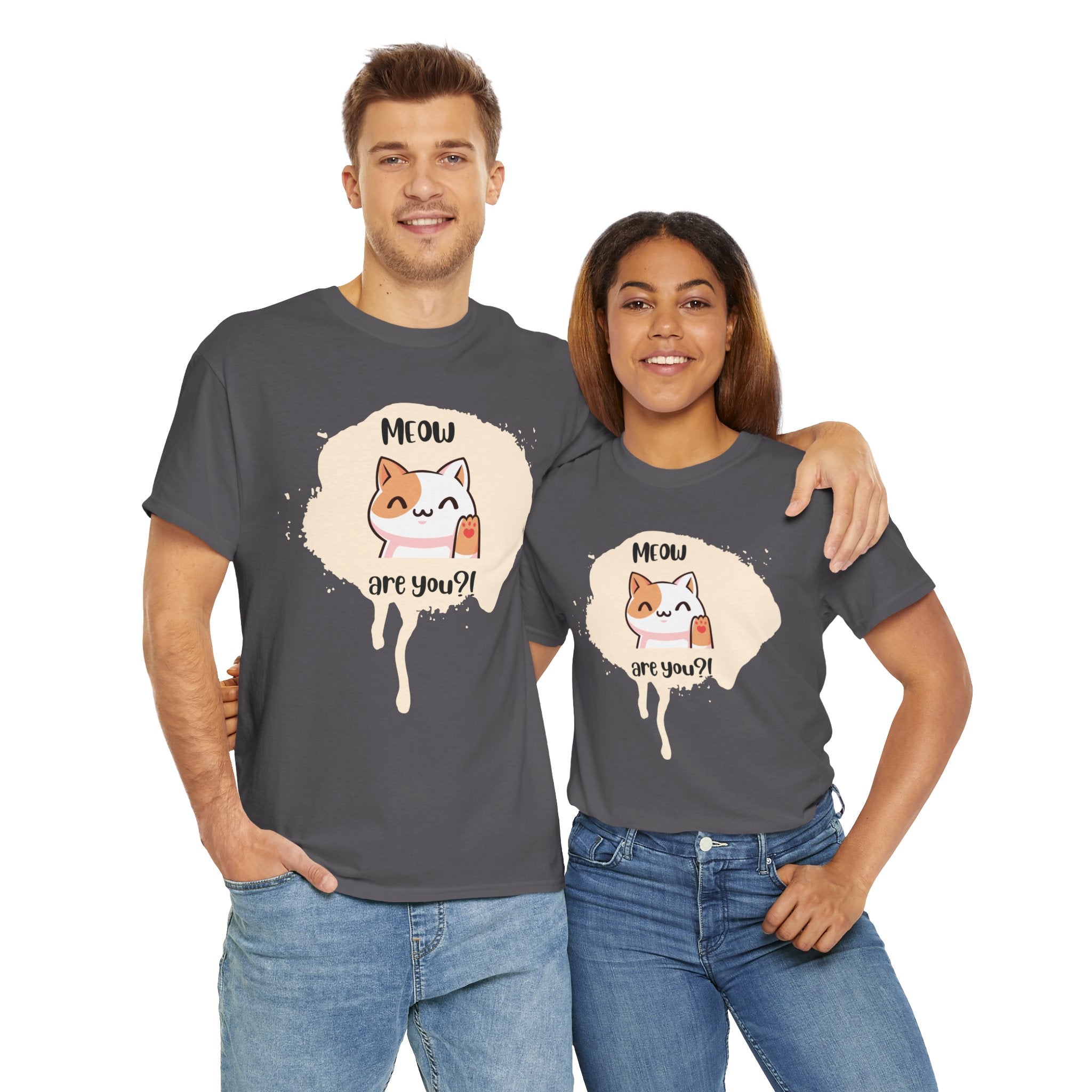 Unisex “Meow Are You?” T-Shirt – Playful Greeting, Cat Lover Gift