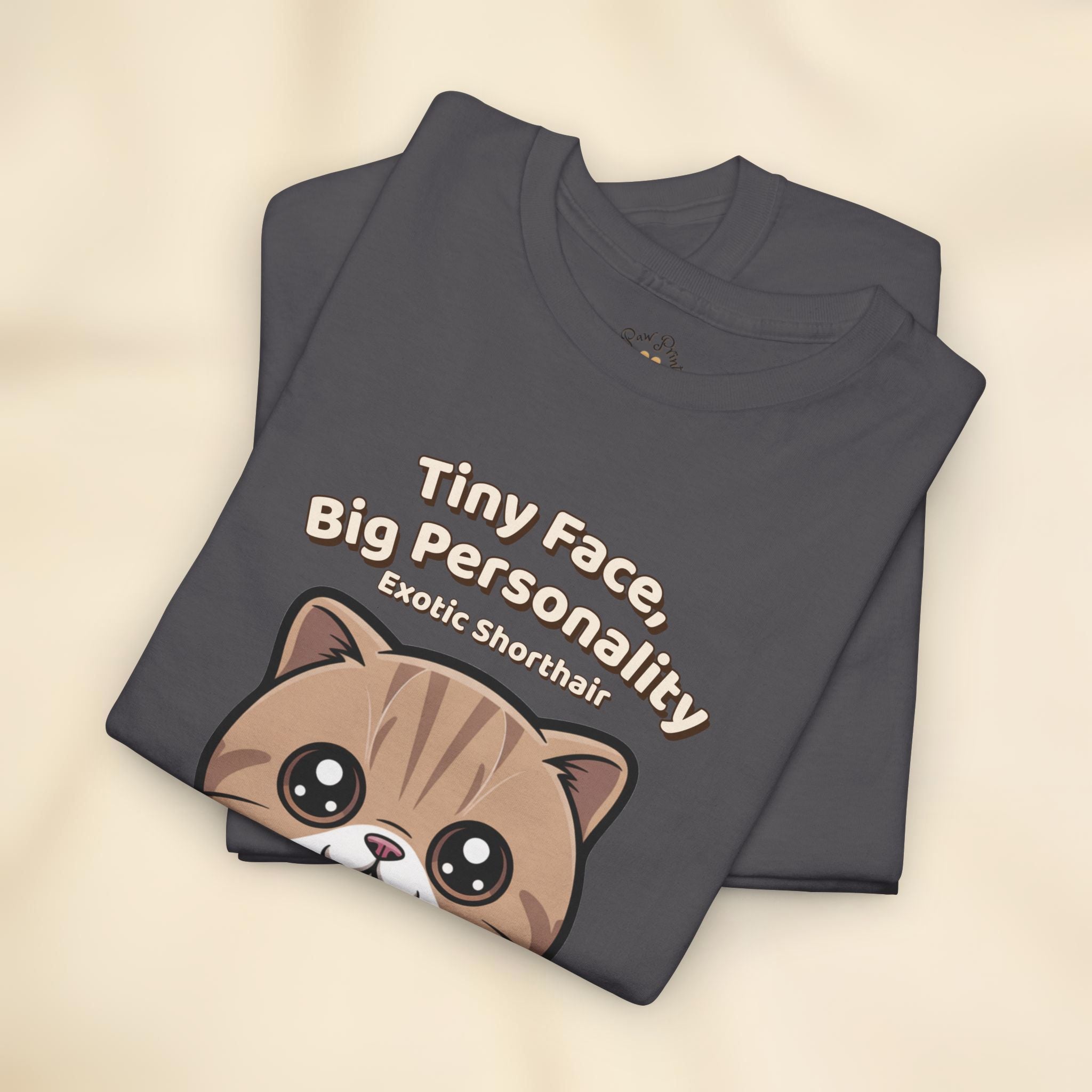 Unisex T-Shirt – Tiny Face, Big Personality: Exotic Shorthair Everyday Moments Edition
