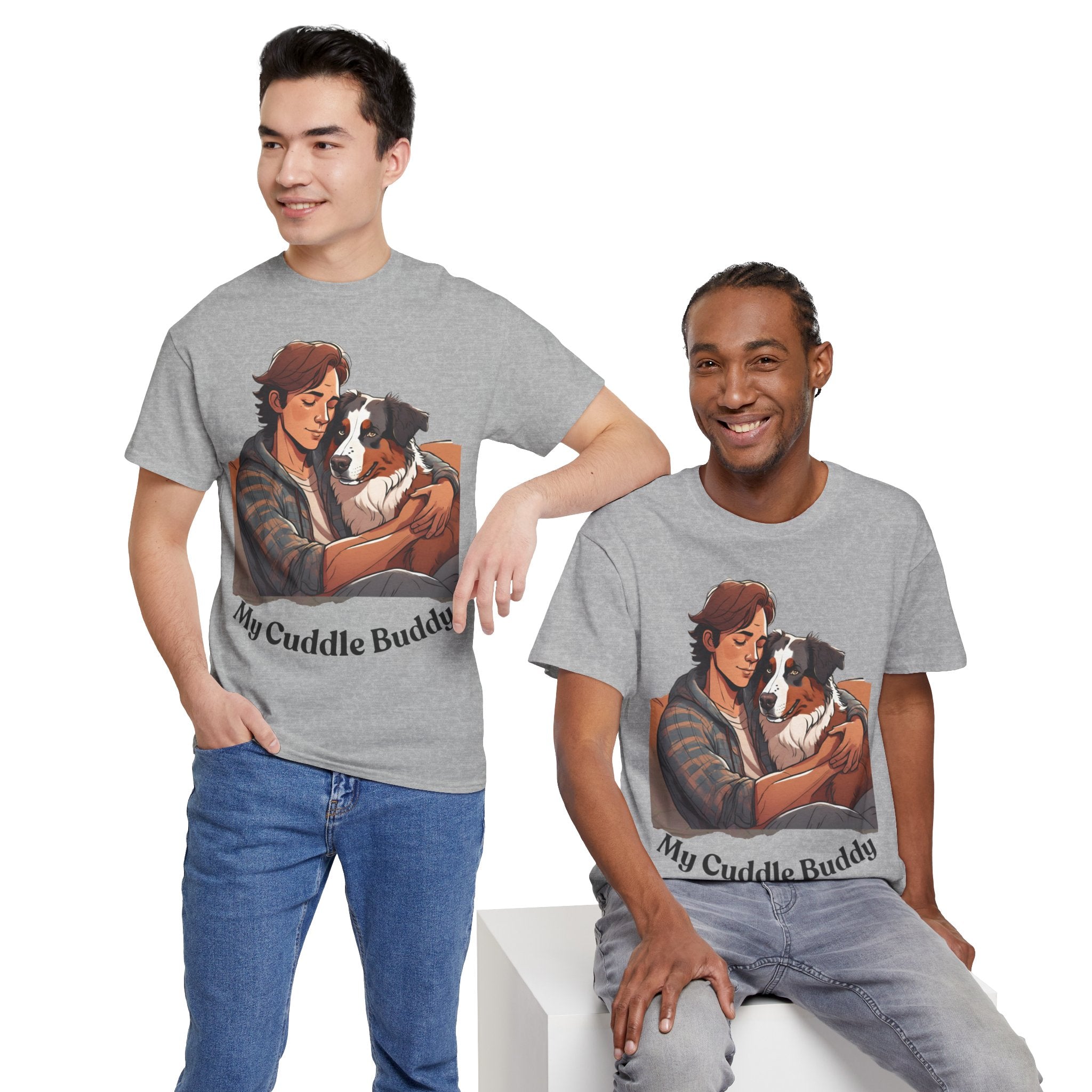 Men's - My Cuddle Buddy: Australian Shepherd T-Shirt