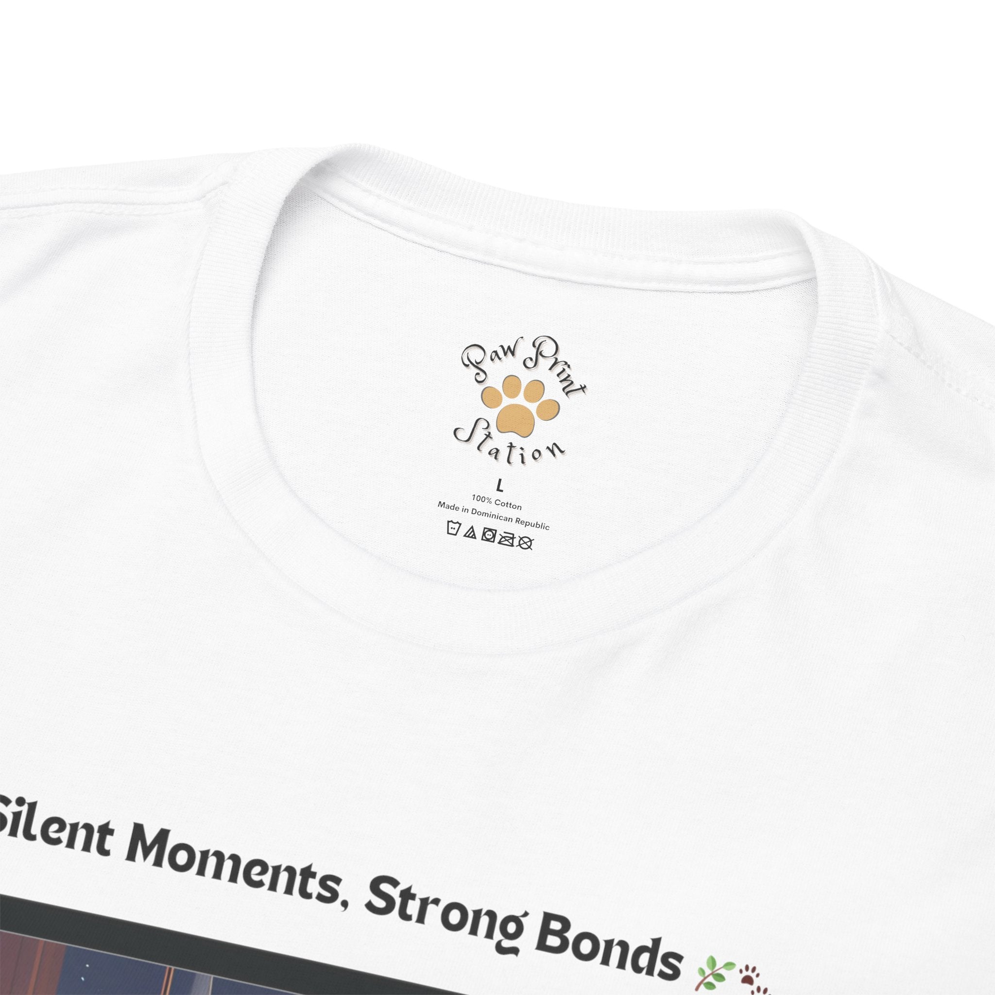 Men’s “Quiet Moments, Strong Bonds” British Shorthair T‑Shirt – Gentle Kitty Dad Gift