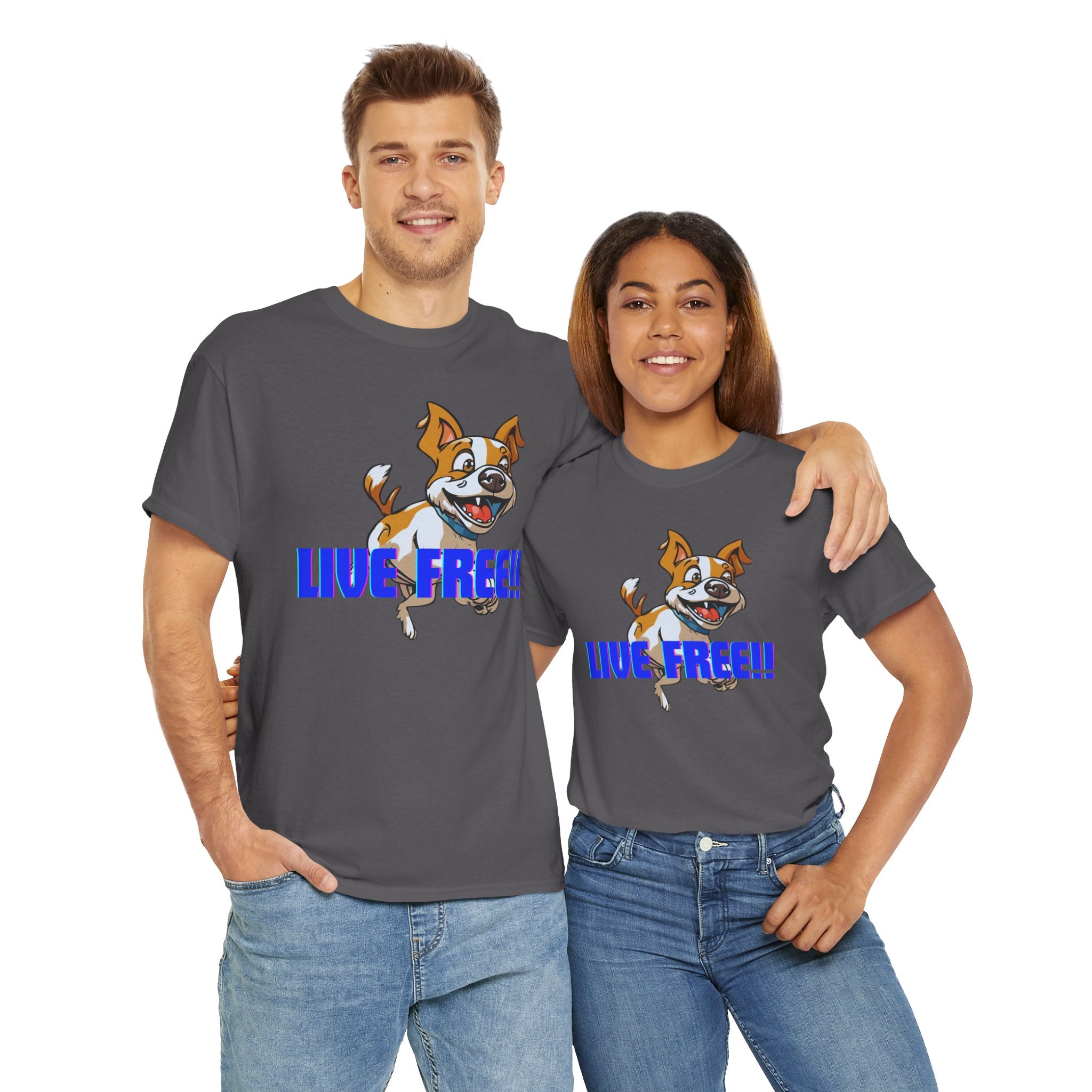 Unisex “Live Free with Your Furry Best Friend” T-Shirt – Adventure Pet Lover Gift