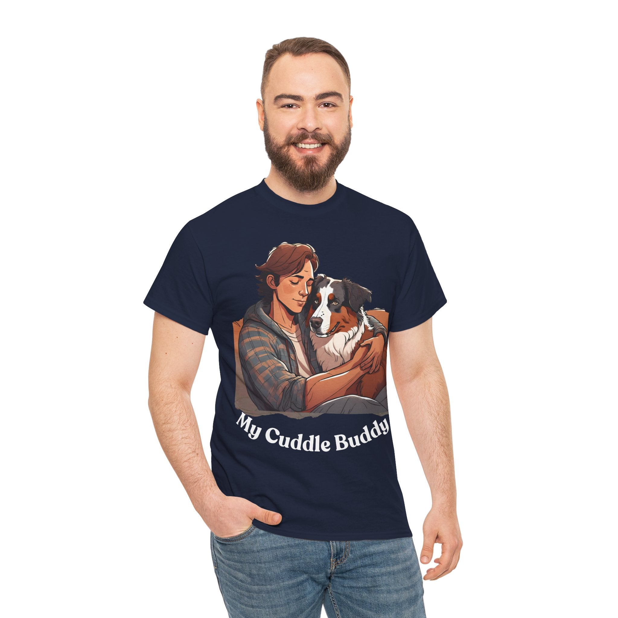 Men's - My Cuddle Buddy: Australian Shepherd T-Shirt
