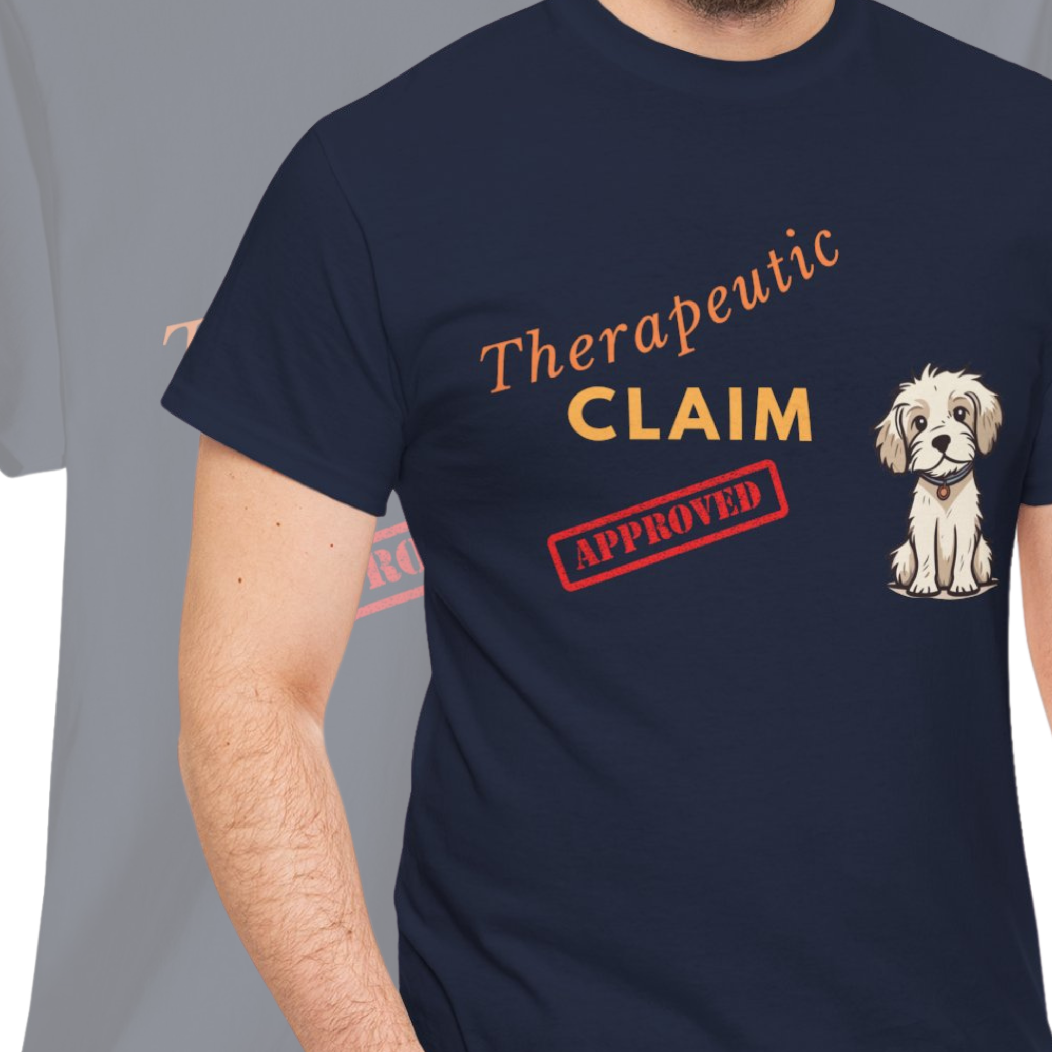 Unisex “Therapy Dog Approved” T‑Shirt – Comfort Pup Gift