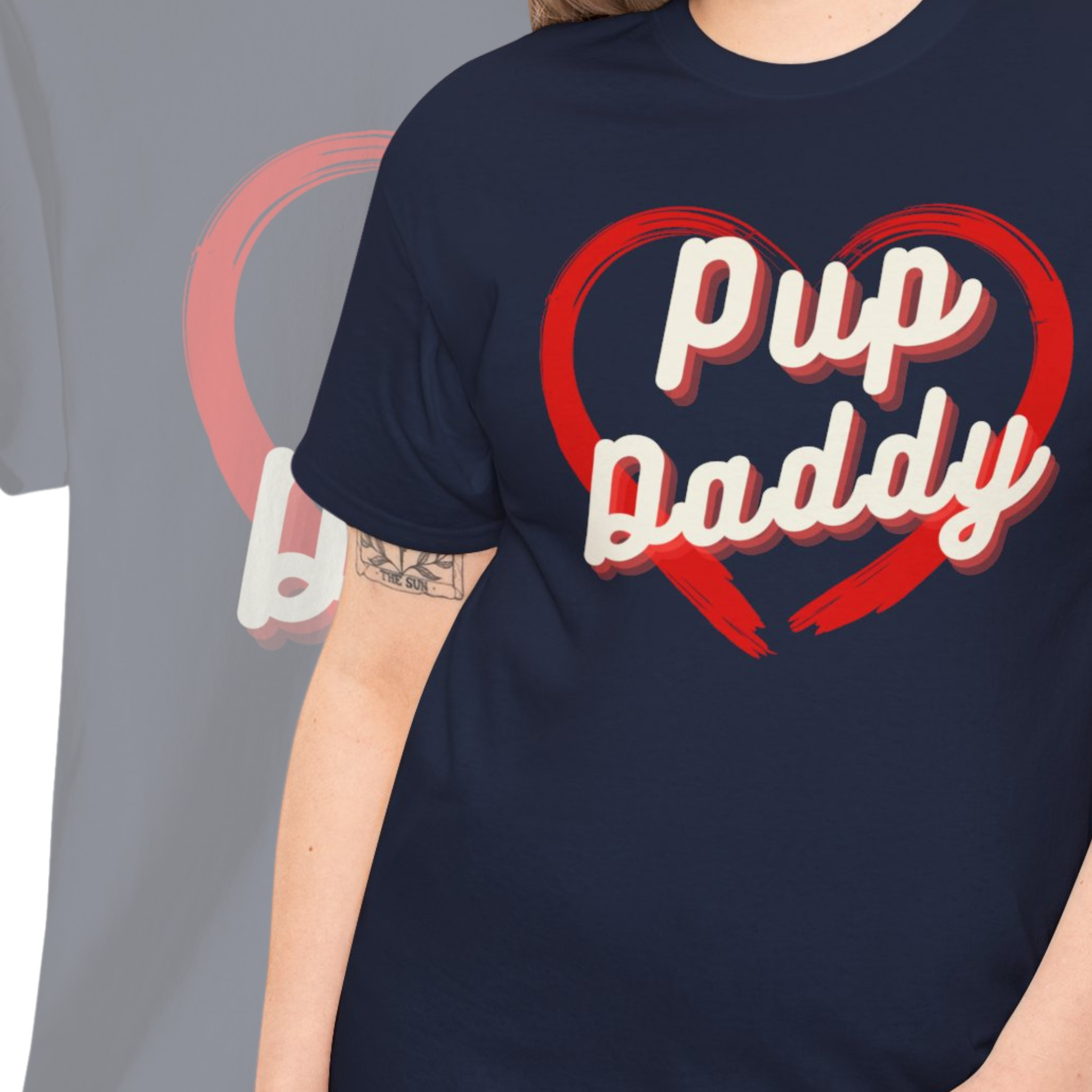 Men’s “Pup Daddy Heart” Dog T-Shirt – Dog Dad Pride, Pup Lover Gift