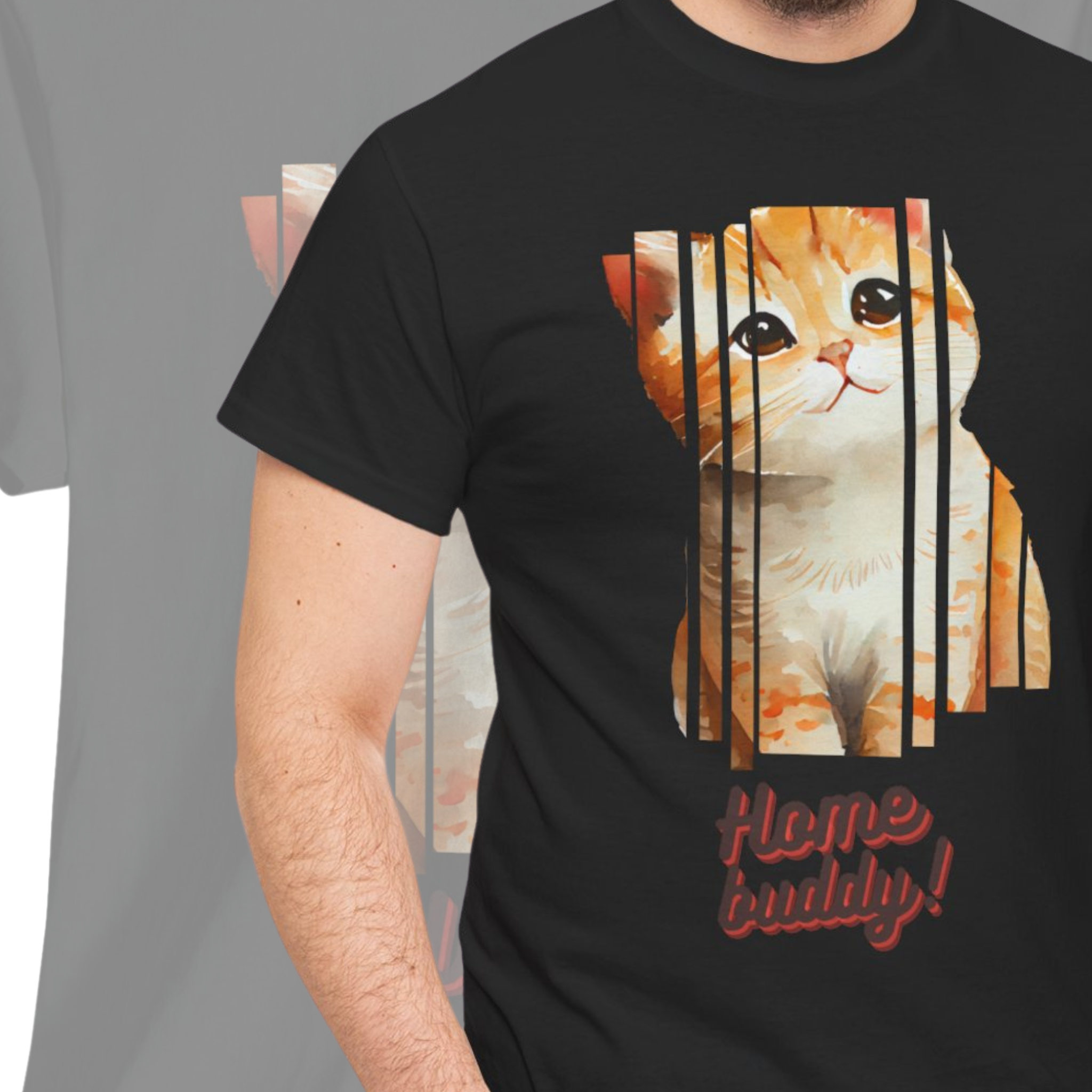 Unisex “Home Buddy” Pet T-Shirt – Stay-At-Home Snuggles, Animal Lover Gift