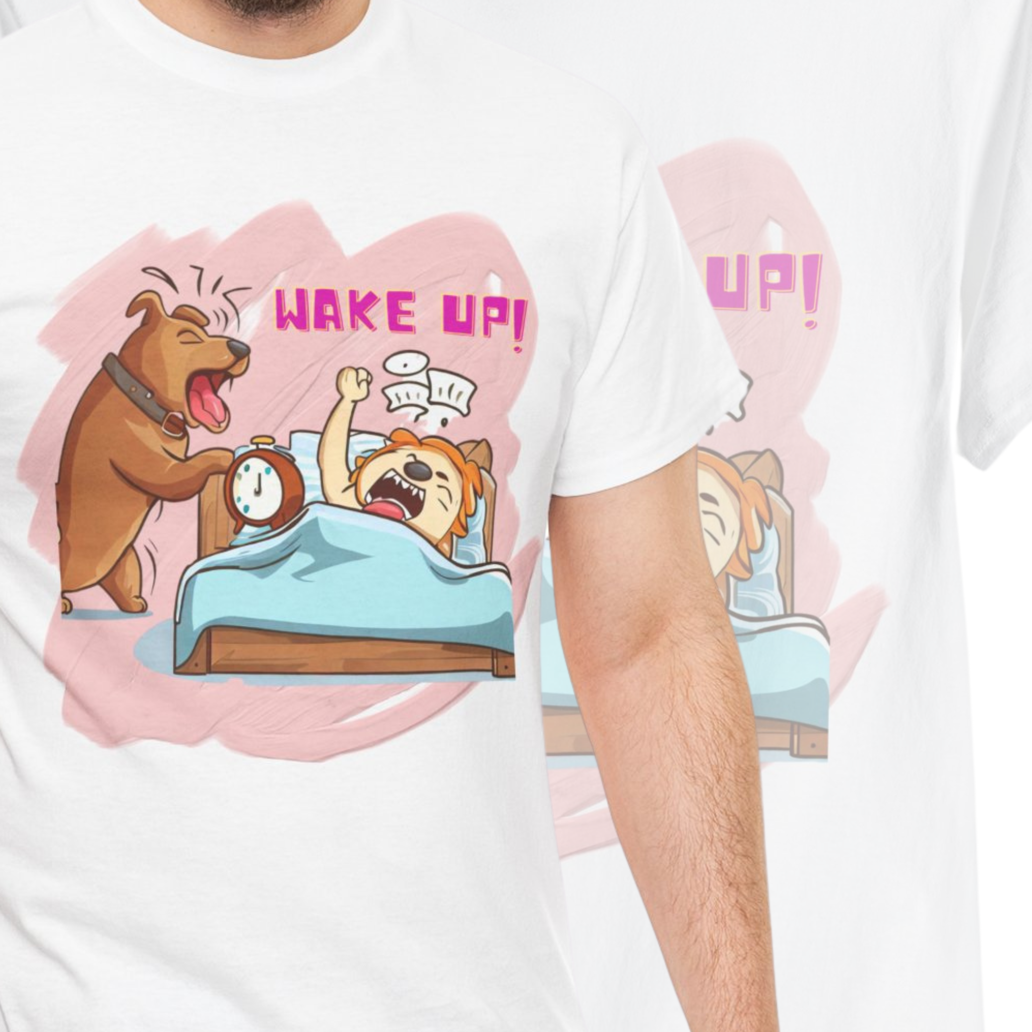 Unisex “Wake Up & Play” Dog T-Shirt – Morning Zoomies, Pup Lover Gift