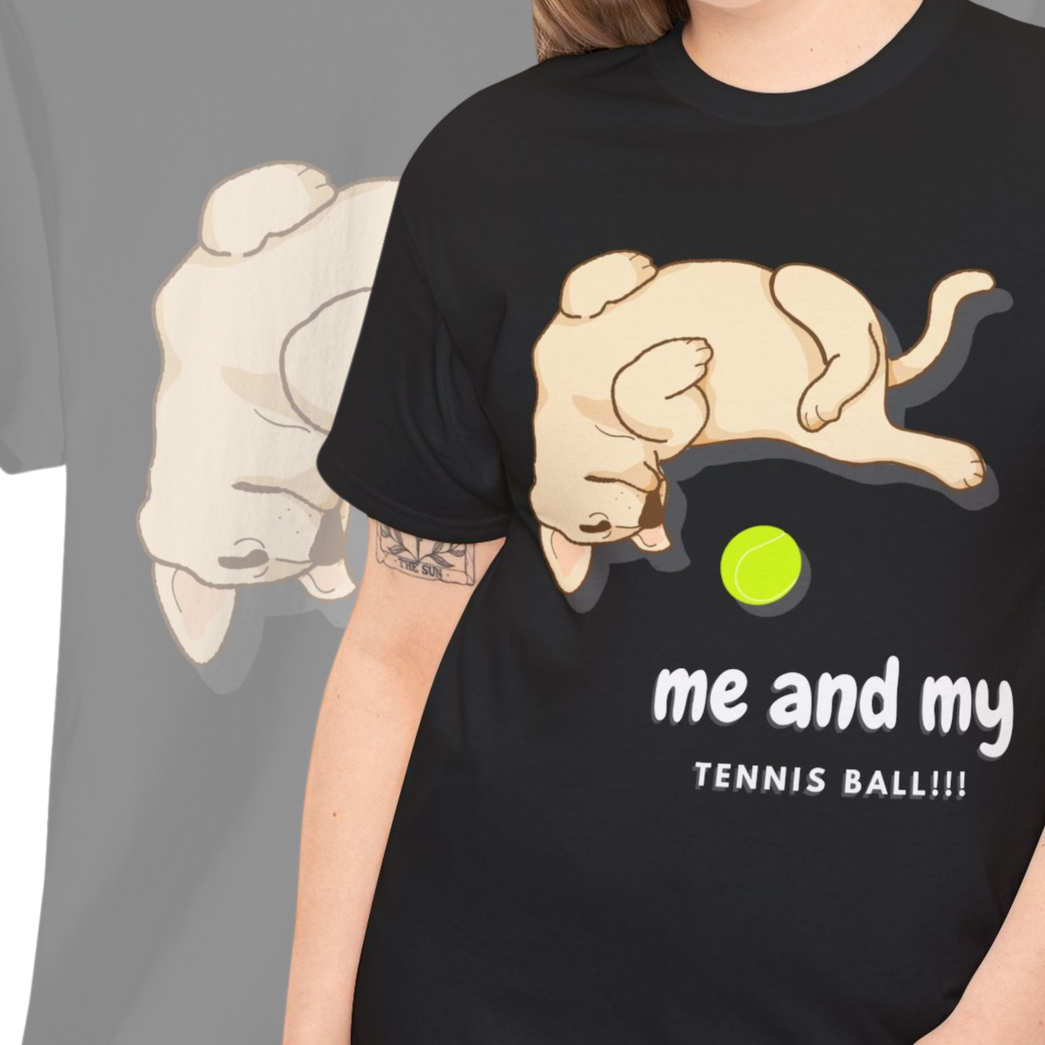 Unisex “Fetch Frenzy” Dog T-Shirt – Ball Chaser Life, Dog Lover Gift