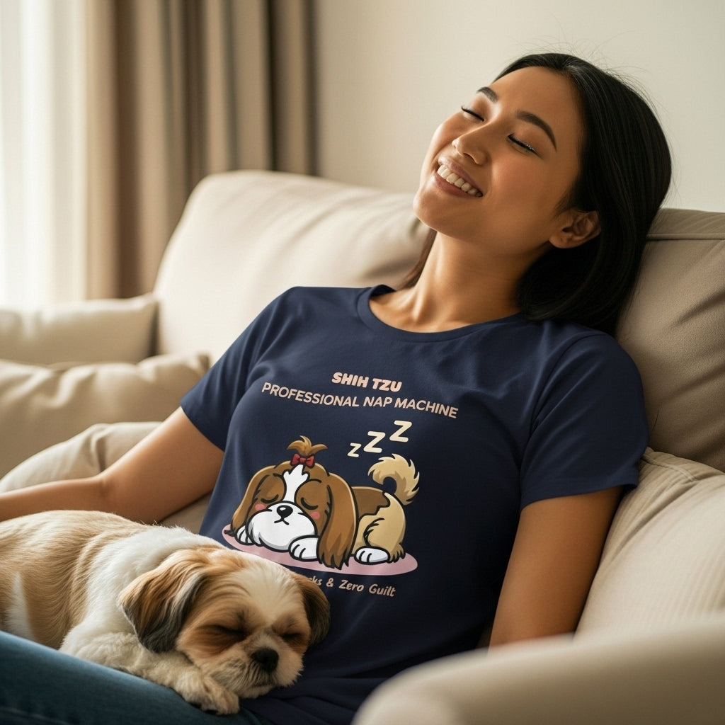 Unisex T-Shirt – Professional Nap Machine: Shih Tzu Everyday Moments Edition