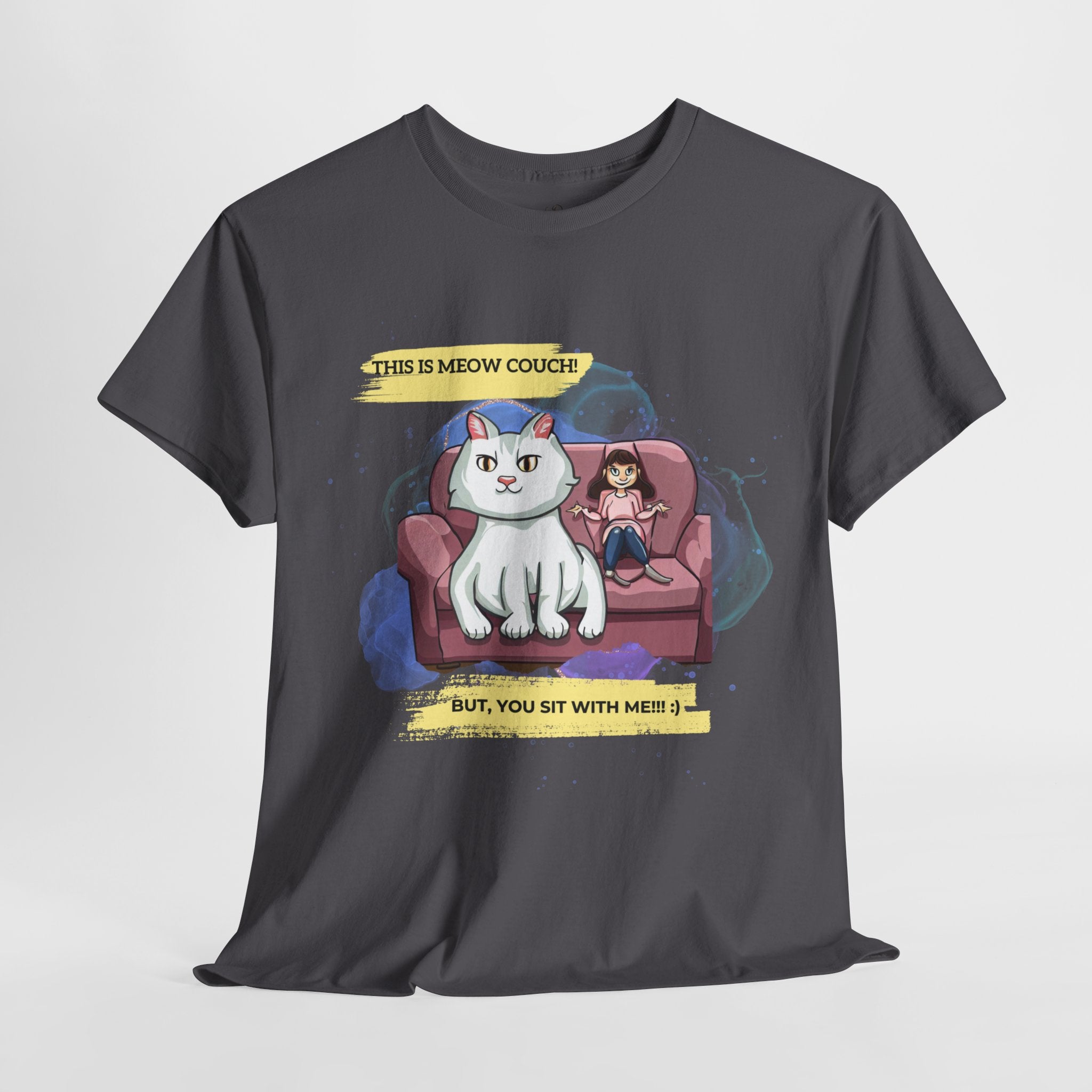 Unisex “Meow Couch” T-Shirt – Sofa King Kitty, Cat Lover Gift