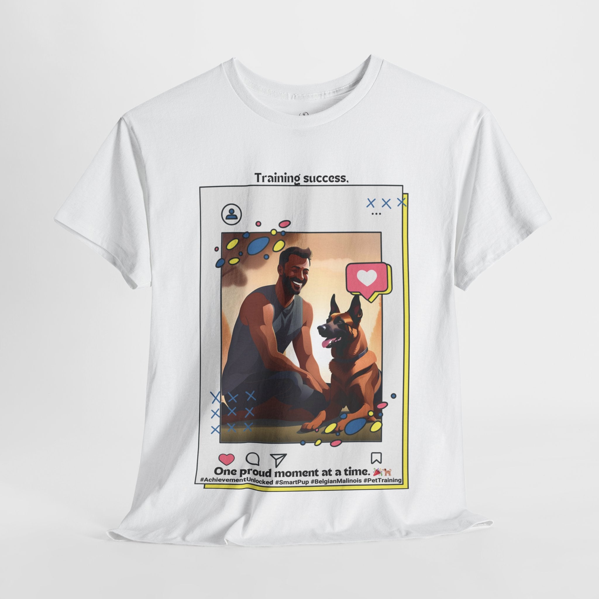 Men’s “Training Success” Belgian Malinois T‑Shirt – Smart Pup Dad Gift