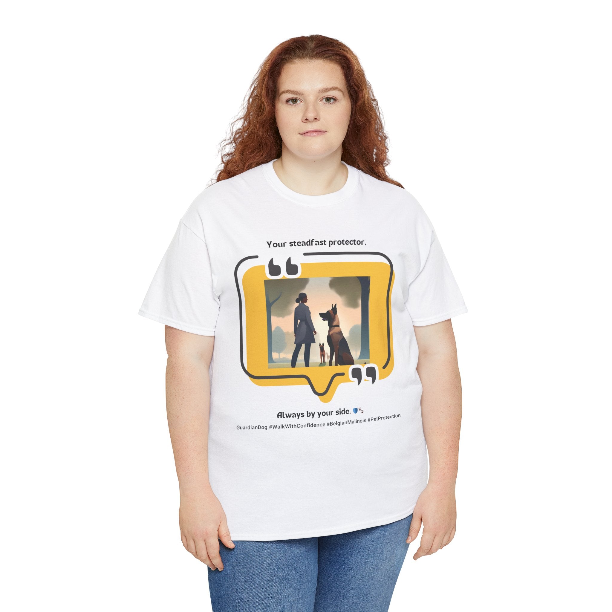 Women’s “Your Steadfast Protector” Belgian Malinois T‑Shirt – Guardian Pup Mom Gift