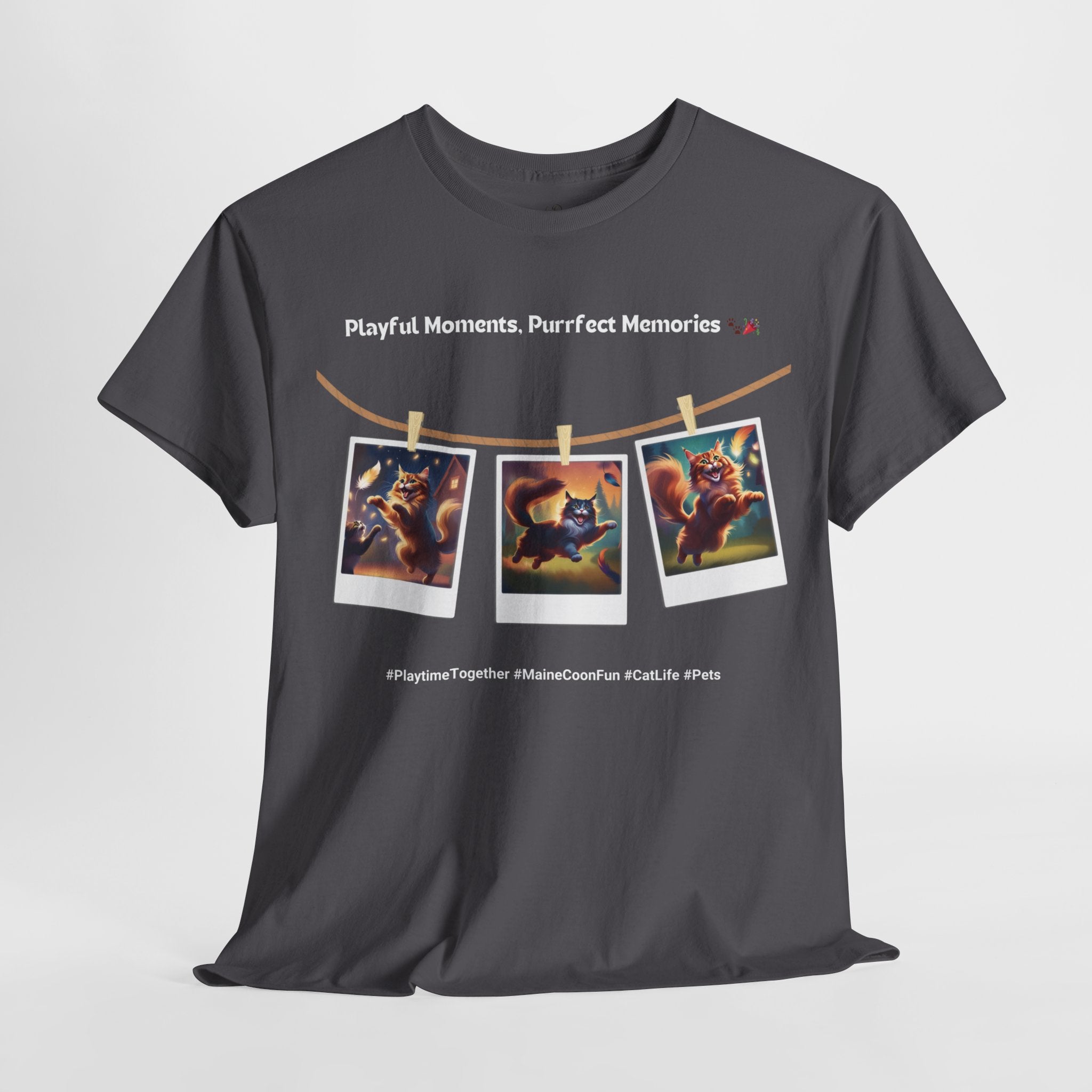 Unisex - Playful Moments, Purrfect Memories: Maine Coon Fun T-Shirt