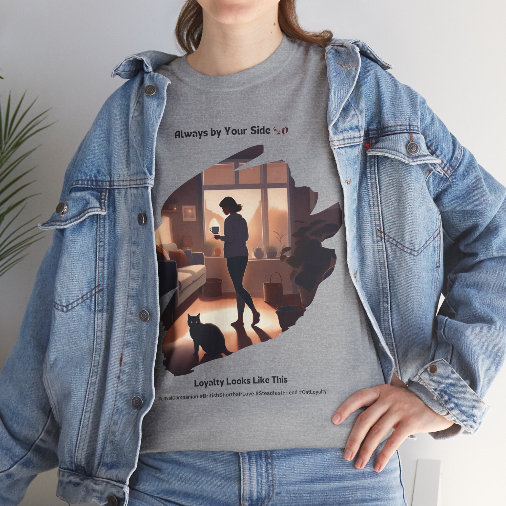 Women’s “Ever-Present Purr” British Shorthair T-Shirt – Loyal Kitty, Cat Mom Gift