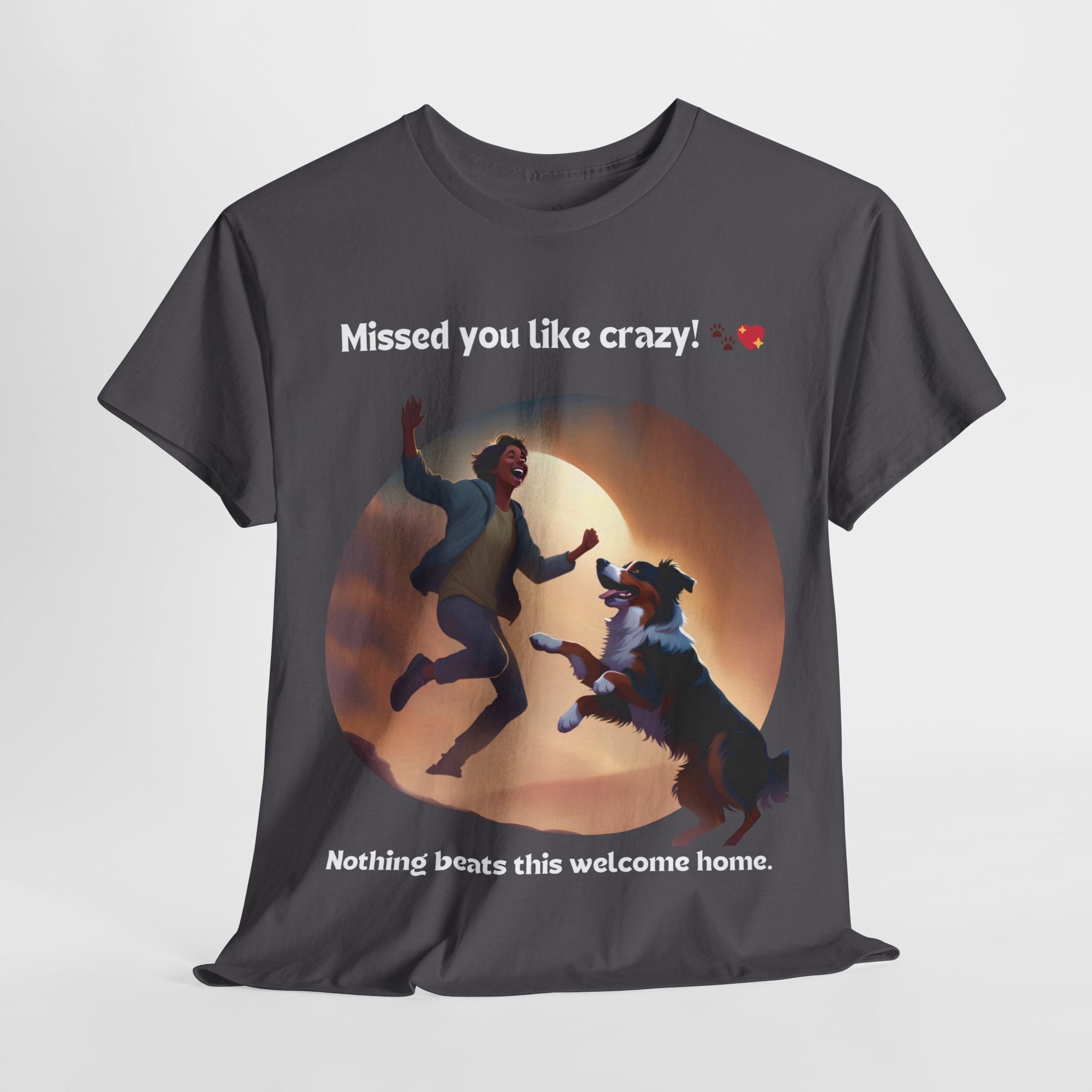 Women’s “Missed You Like Crazy” Australian Shepherd T‑Shirt – Reunion Pup Mom Gift