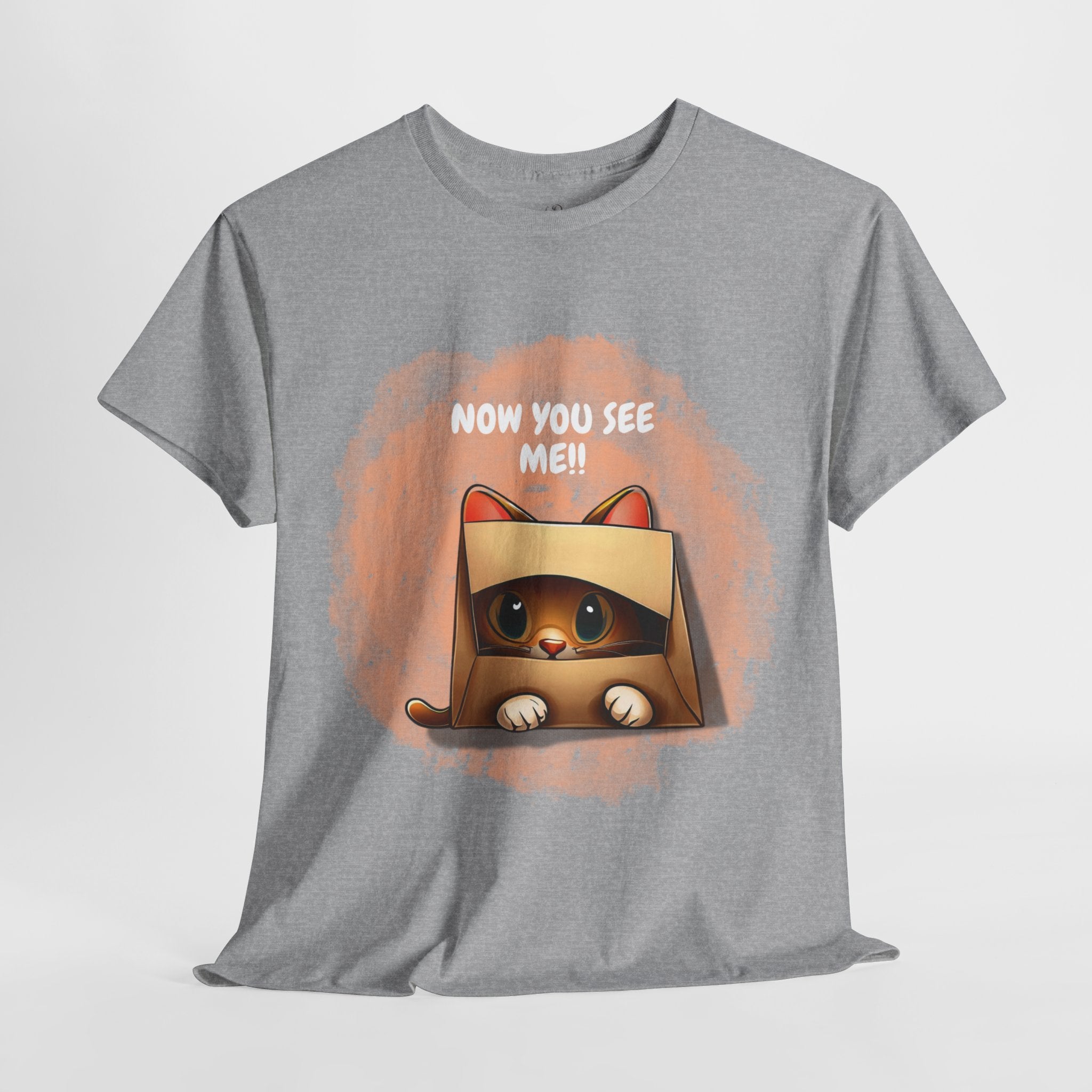 Unisex “Peek-a-Boo Kitty” T-Shirt – Sneaky Whiskers, Cat Lover Gift