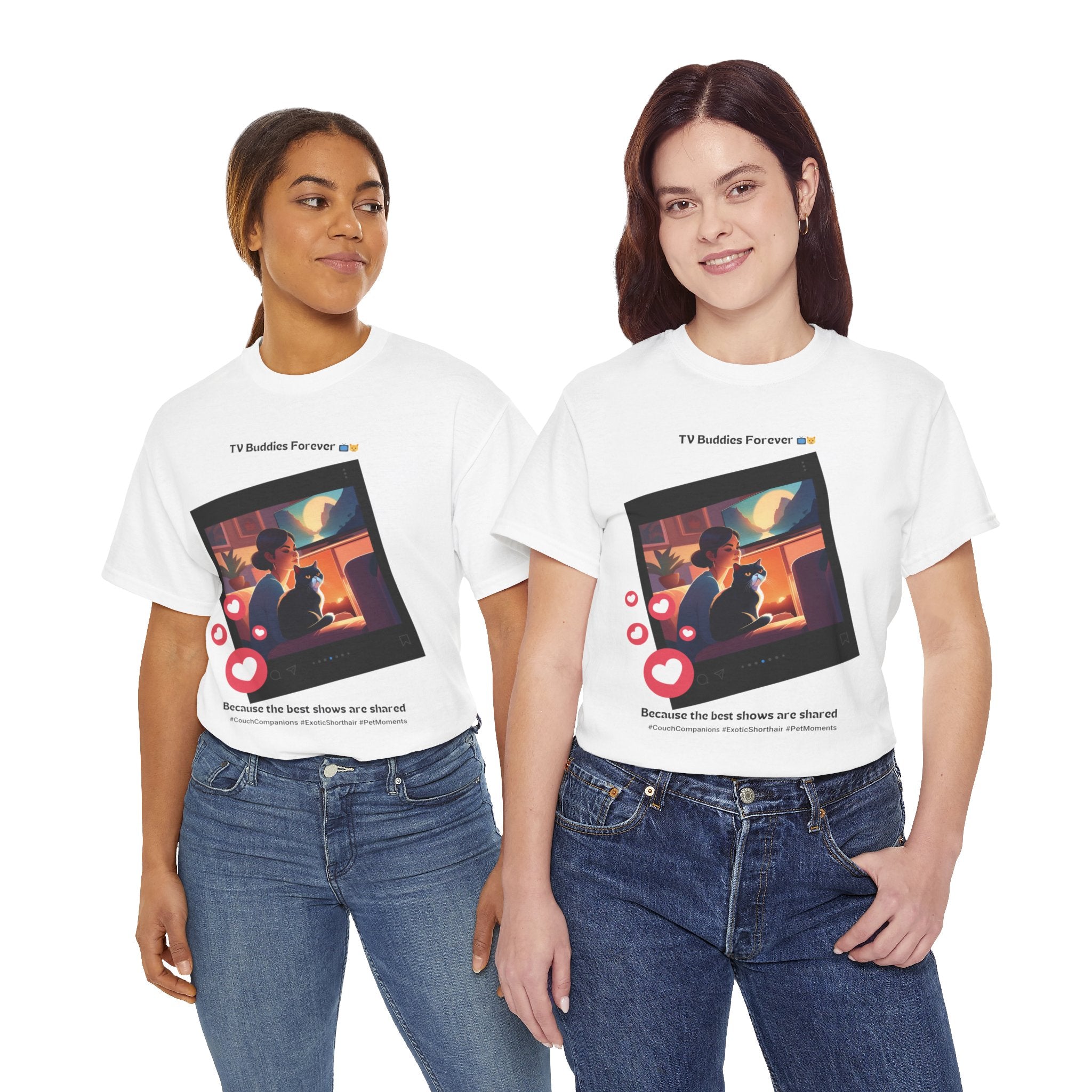 Women's - TV Buddies Forever: Exotic Shorthair Love T-Shirt
