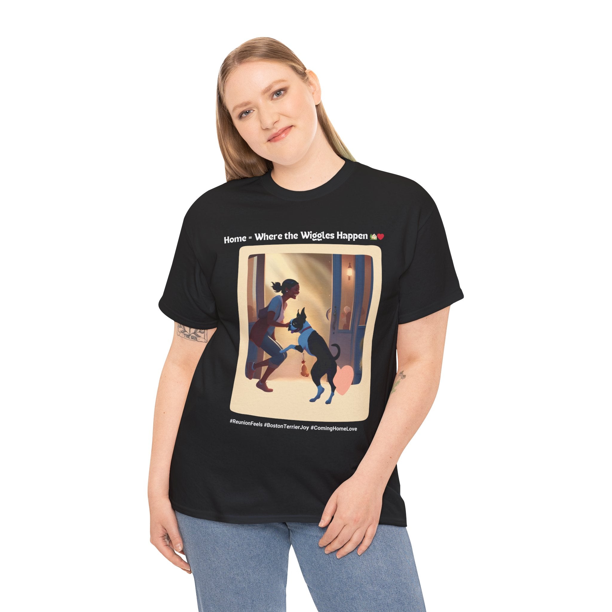 Women’s “Boundless Joy” Boston Terrier Reunion T‑Shirt – Joyful Reunion Mom Gift