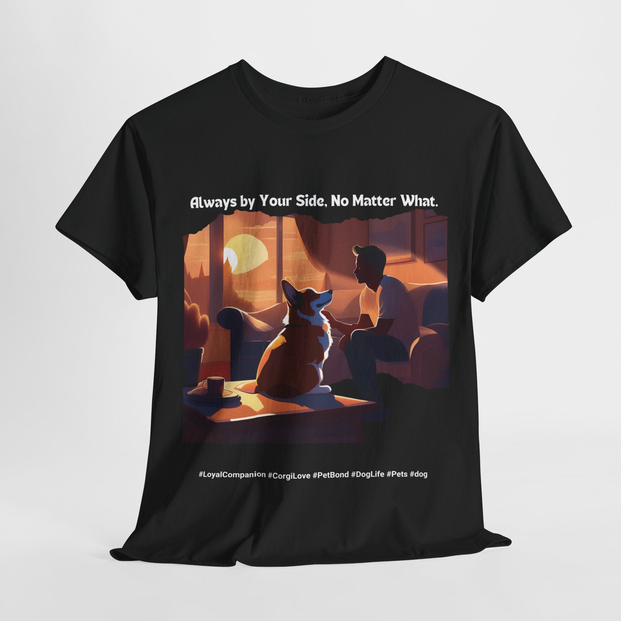 Men's - Always by Your Side: Corgi Love T-Shirt