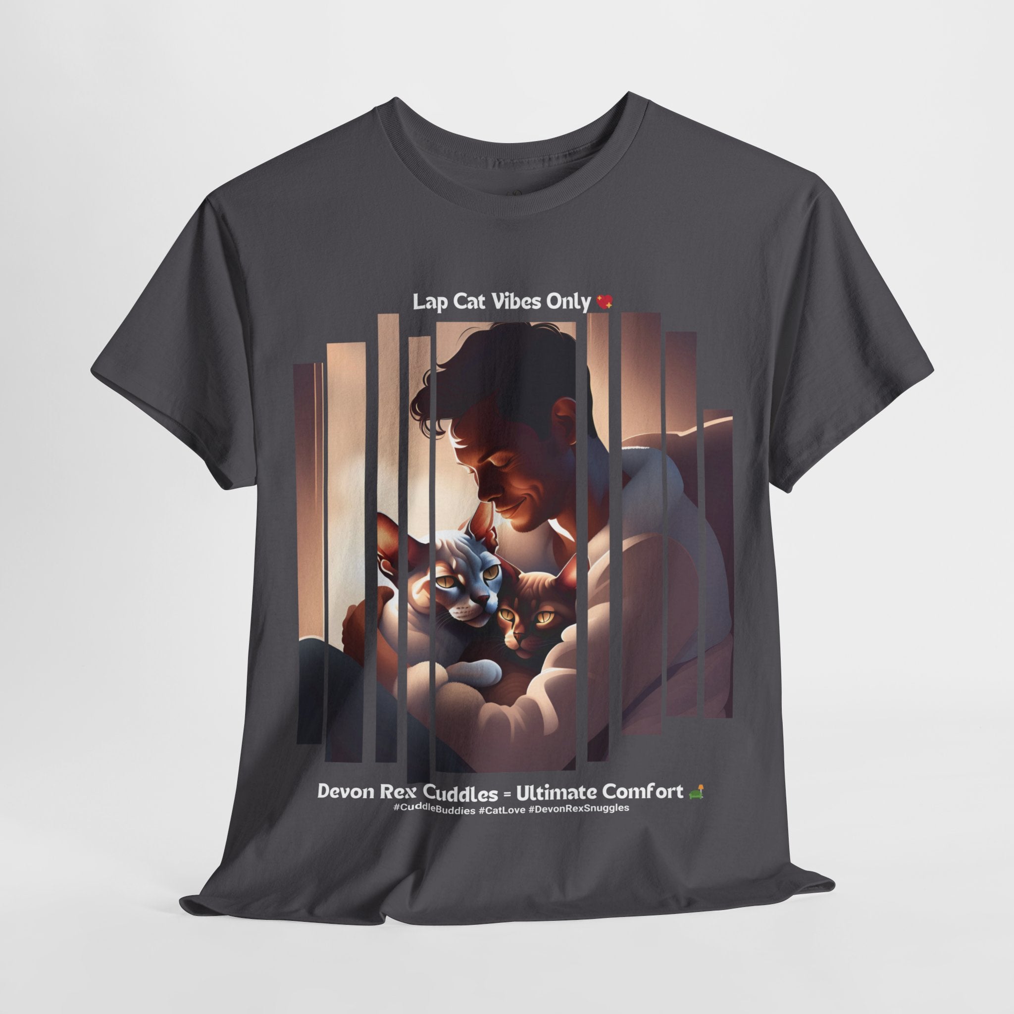 Men’s “The Ultimate Lap Cat” Devon Rex T‑Shirt – Cozy Feline Dad Gift