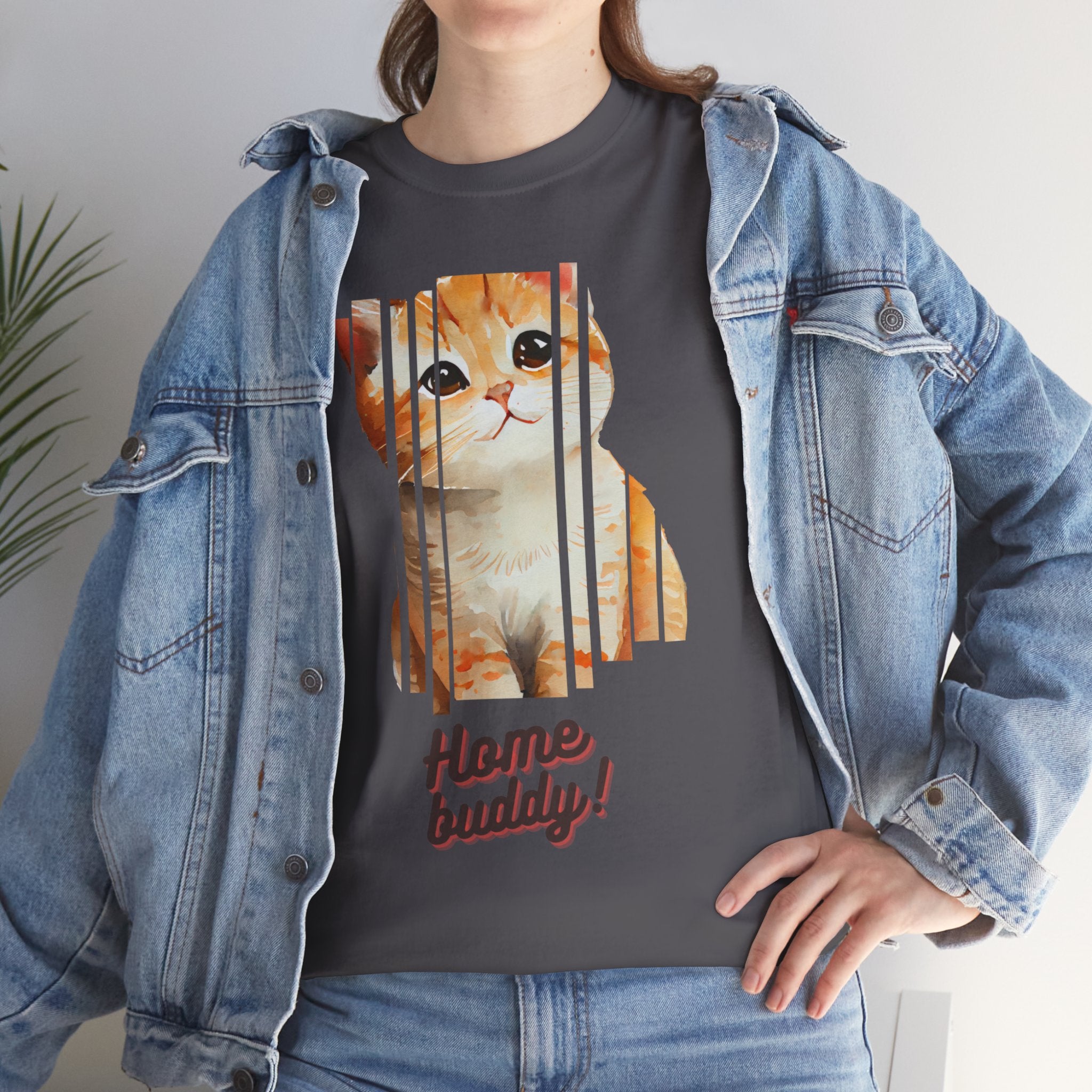 Unisex “Home Buddy” Pet T-Shirt – Stay-At-Home Snuggles, Animal Lover Gift