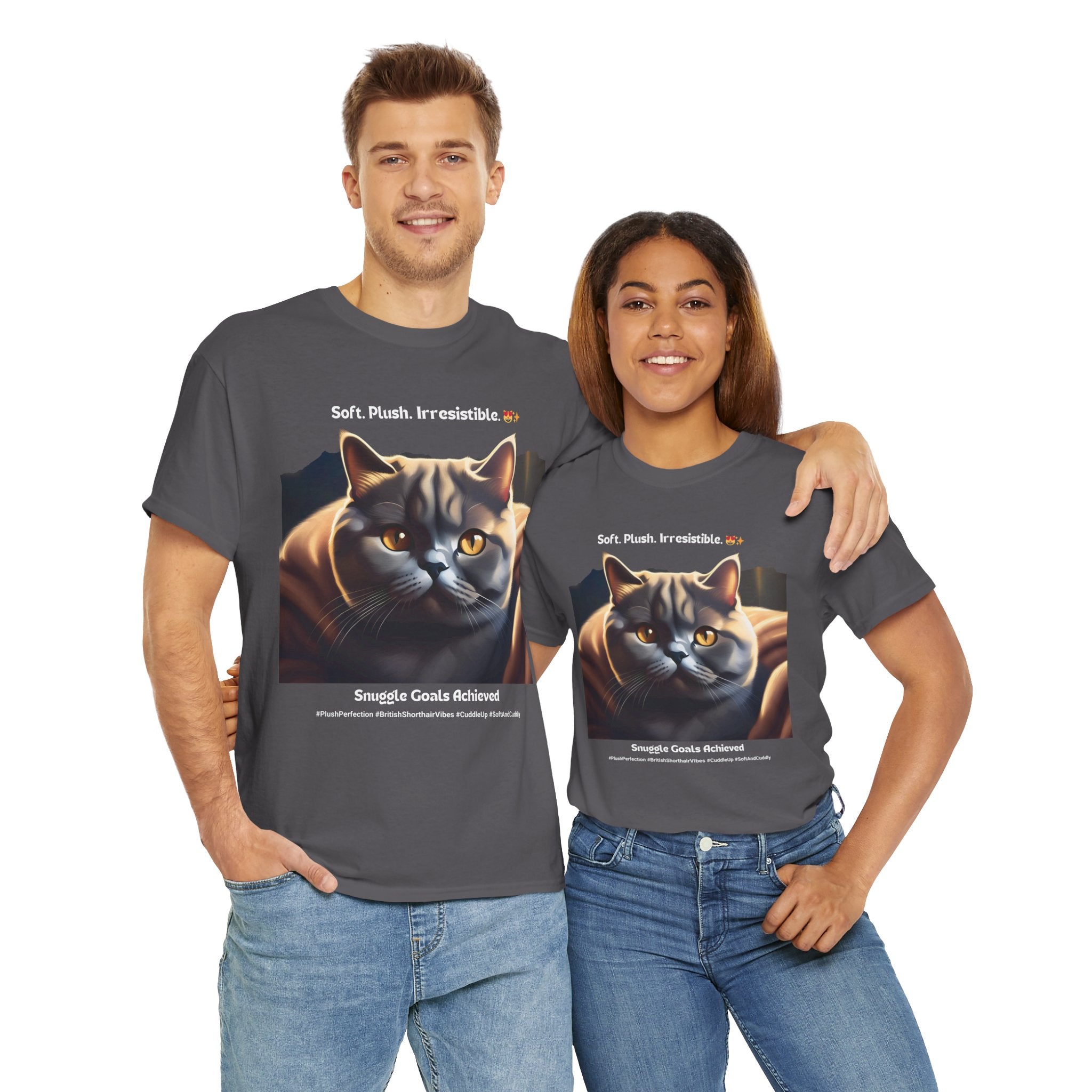 Unisex - Plush Perfection: British Shorthair Cuddles T-Shirt