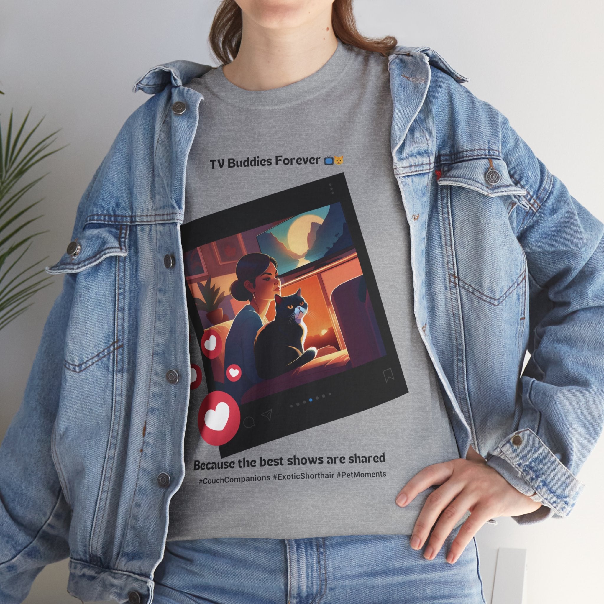 Women's - TV Buddies Forever: Exotic Shorthair Love T-Shirt