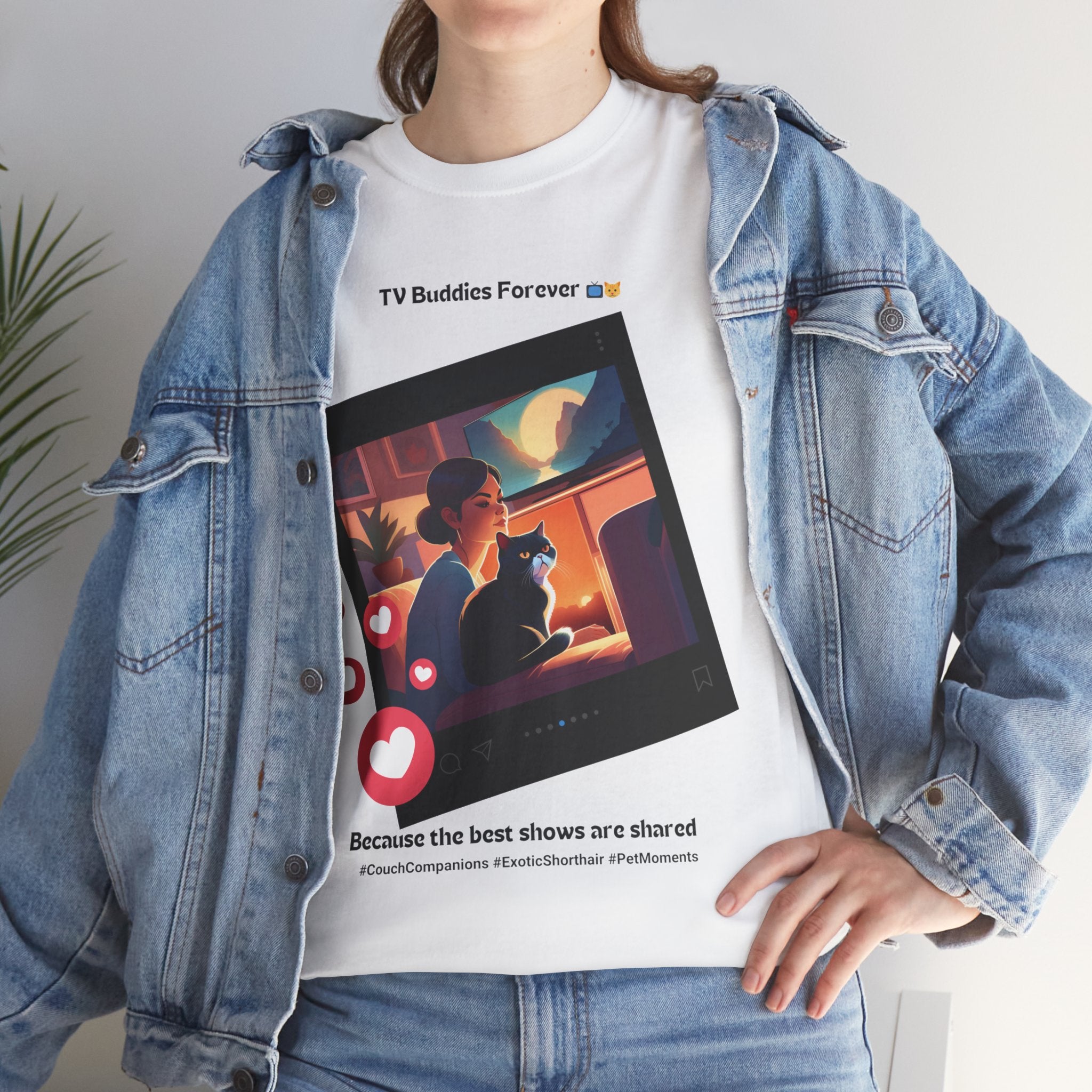 Women's - TV Buddies Forever: Exotic Shorthair Love T-Shirt