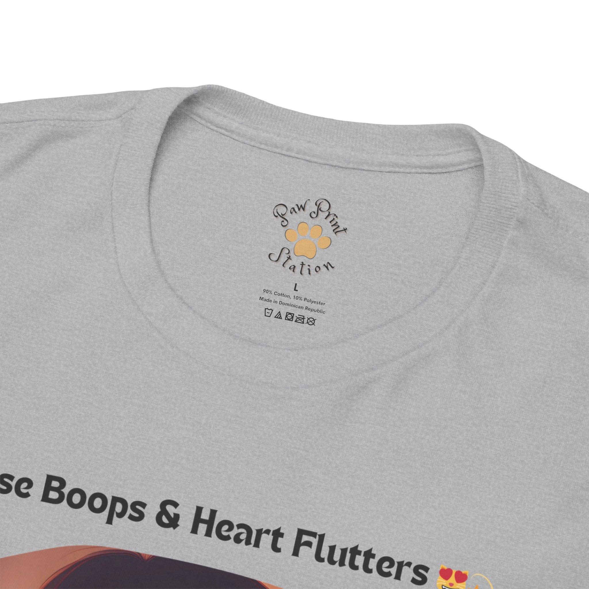 Men’s “Nose Boops & Heart Flutters” Exotic Shorthair T‑Shirt – Adorable Cat Dad Gift