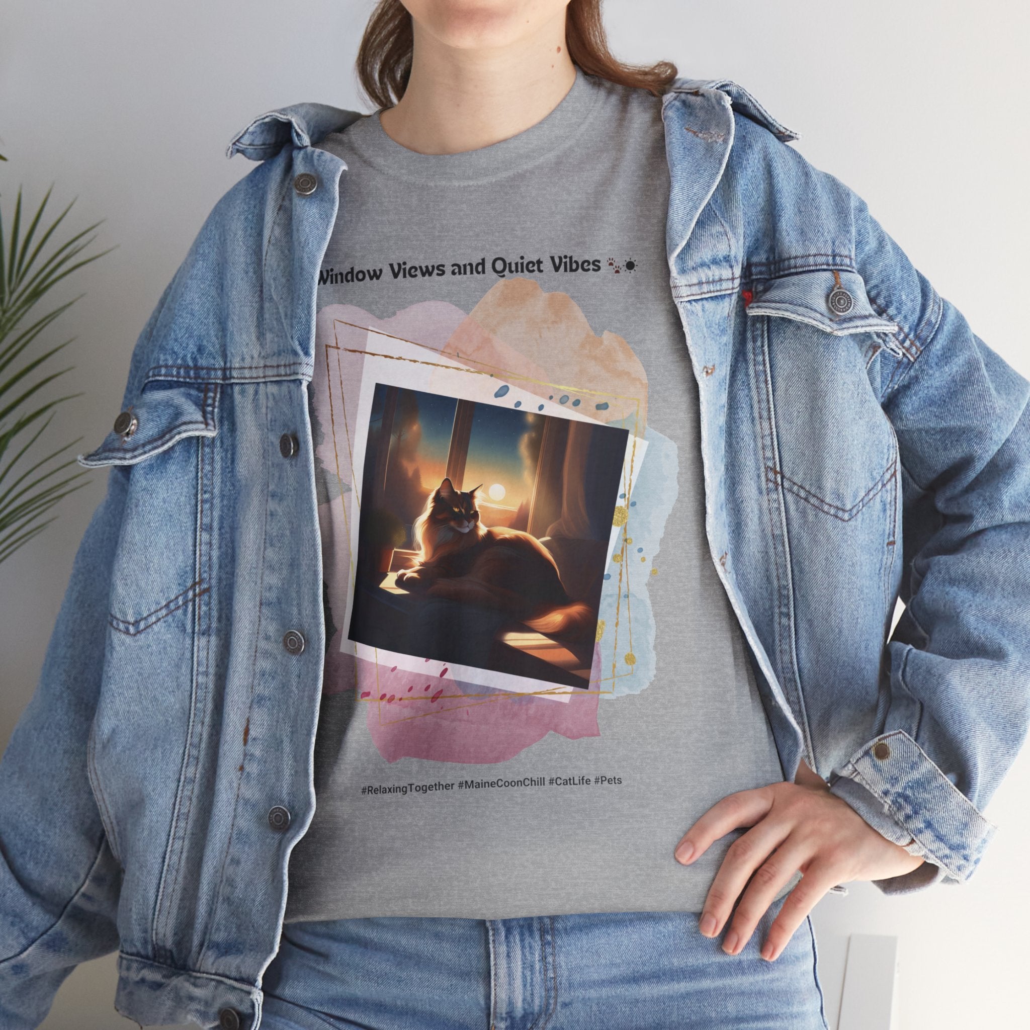 Unisex - Window Views and Quiet Vibes: Maine Coon Chill T-Shirt