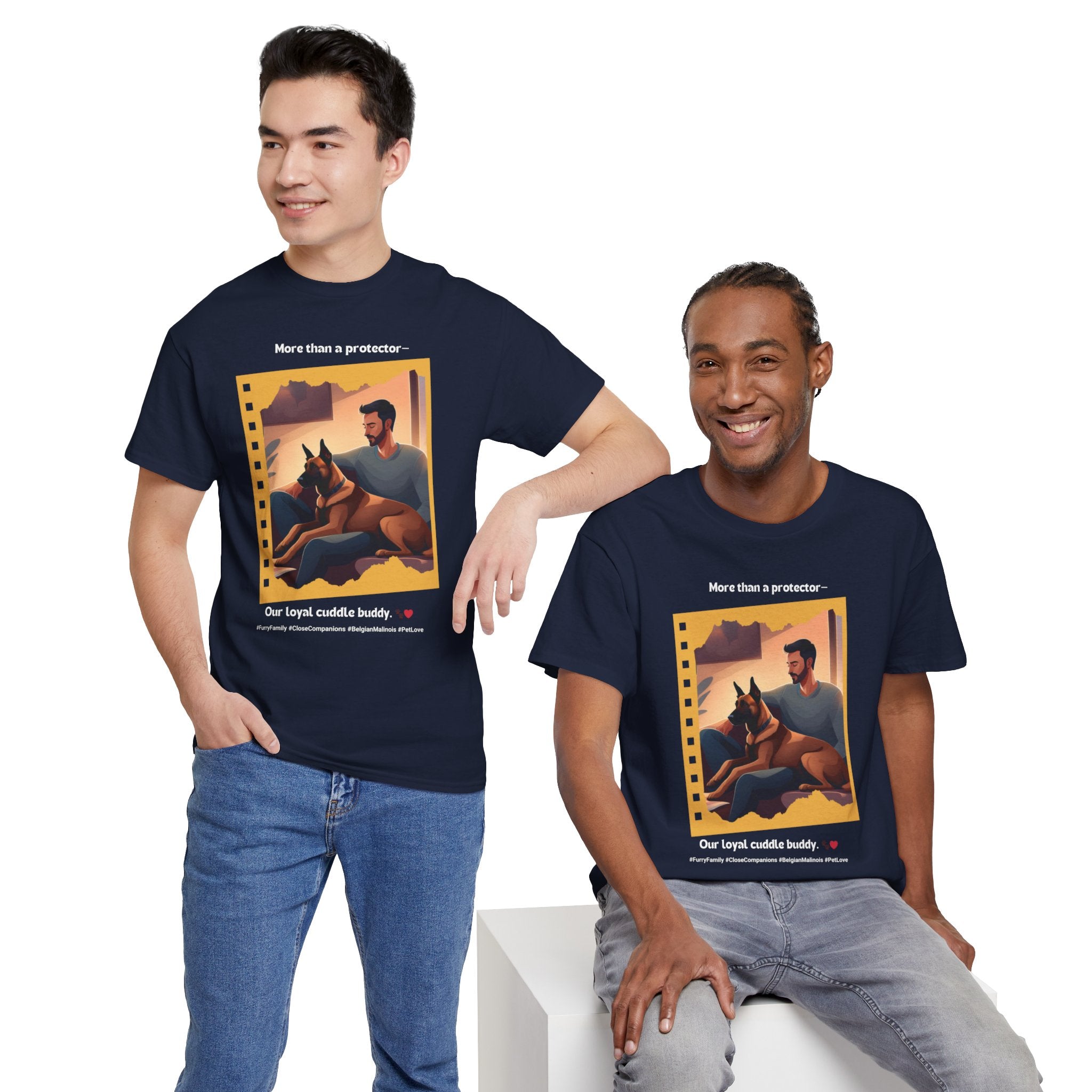Men's - Loyal Cuddle Buddy: Belgian Malinois T-Shirt