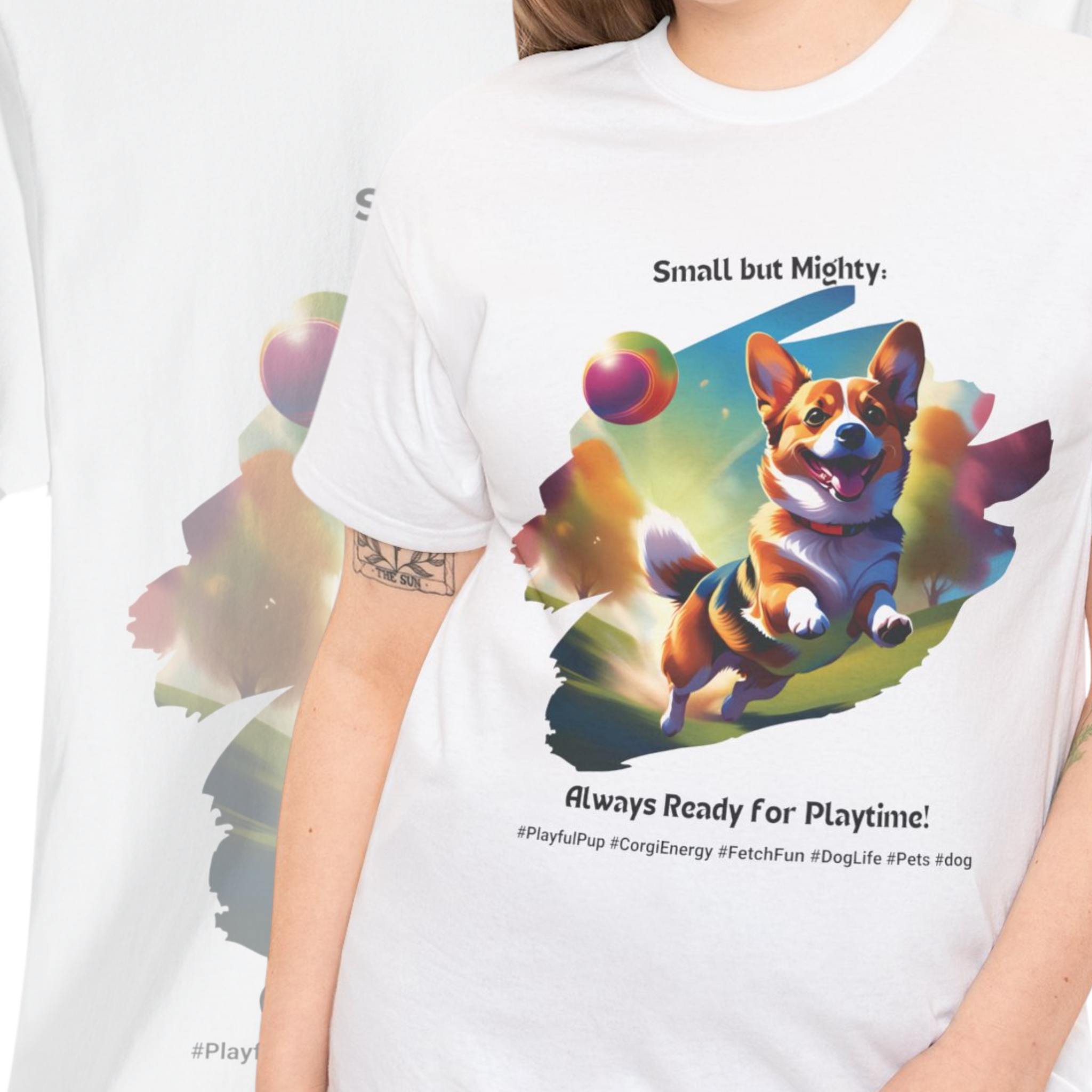 Unisex “Small but Mighty” Corgi T-Shirt – High-Energy Pup Gift, Mighty Corgi Tee