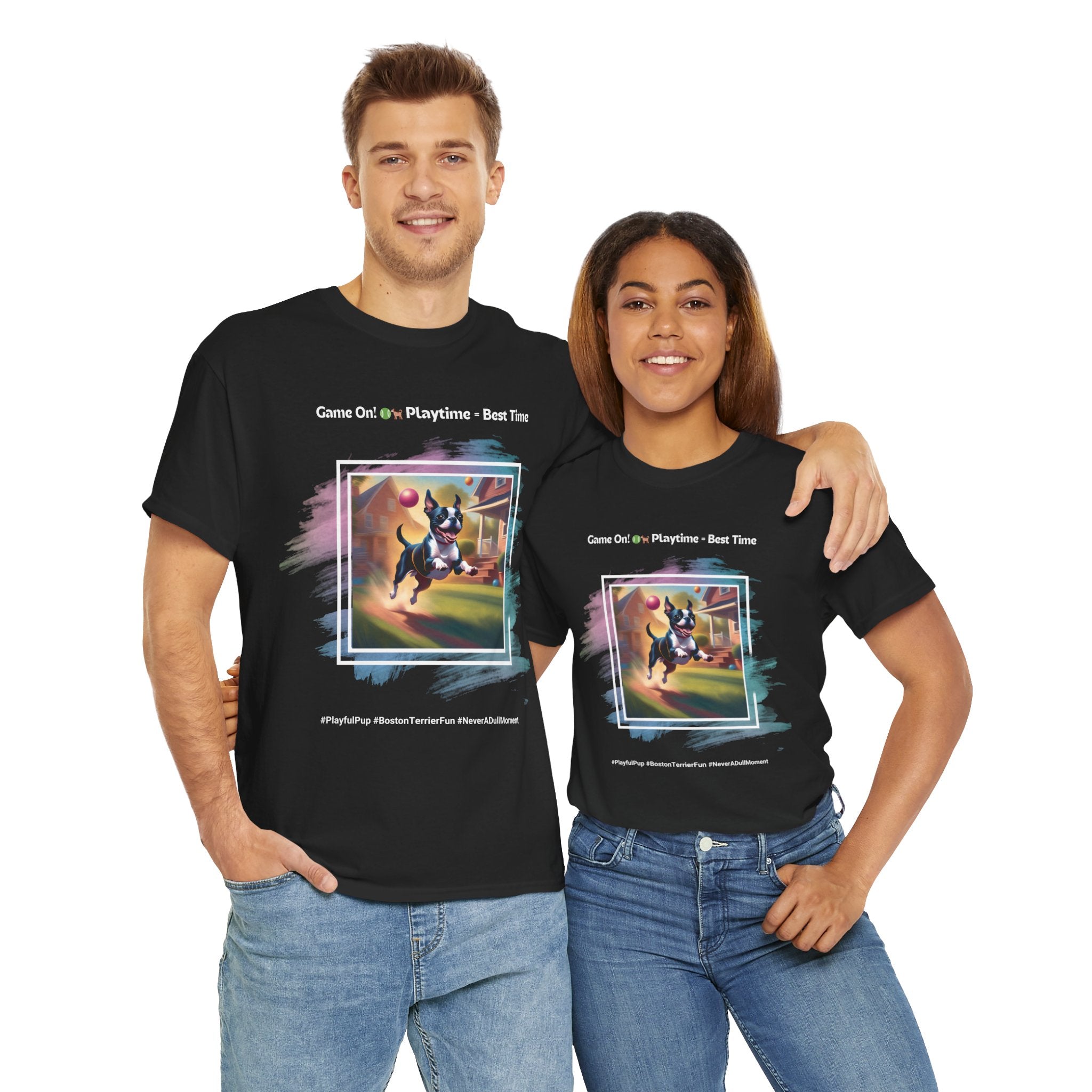 Unisex - Playtime = Best Time: Boston Terrier T-Shirt