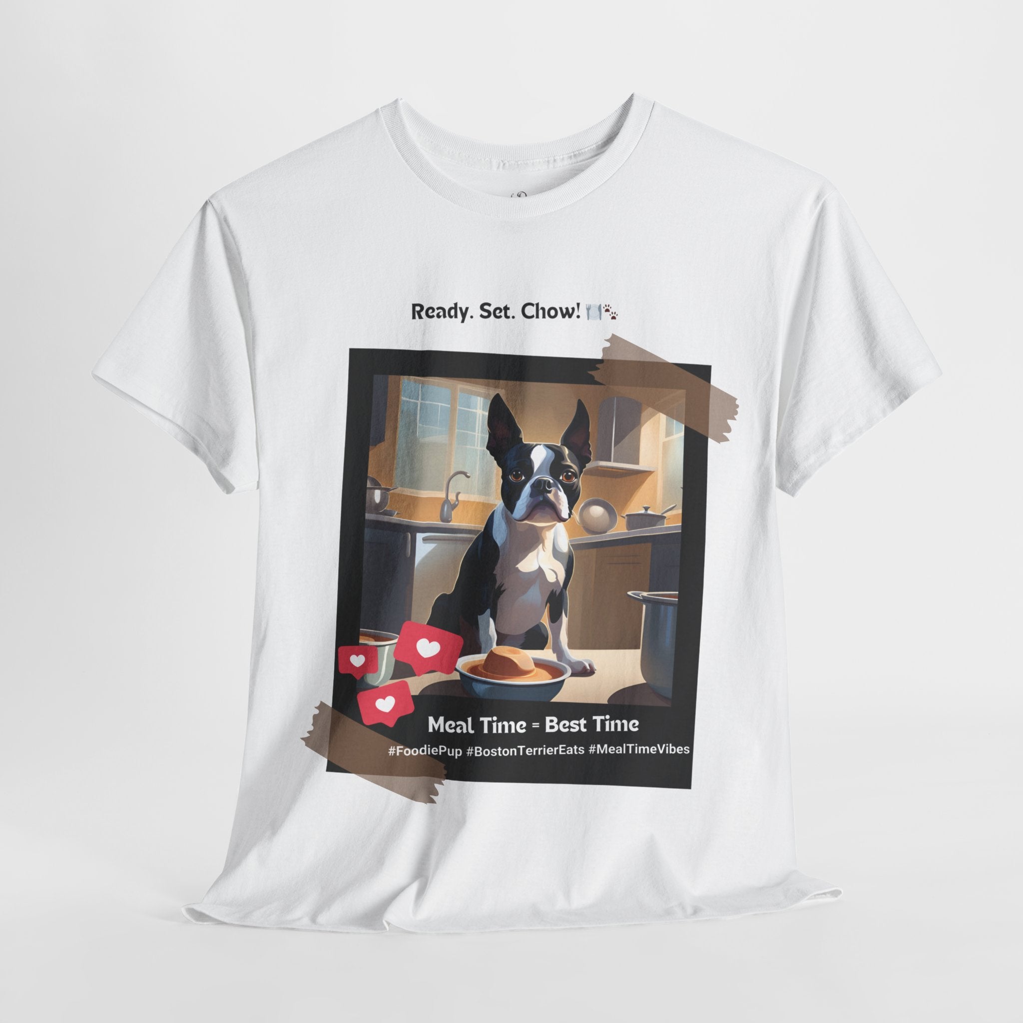 Unisex - Meal Time = Best Time: Boston Terrier T-Shirt