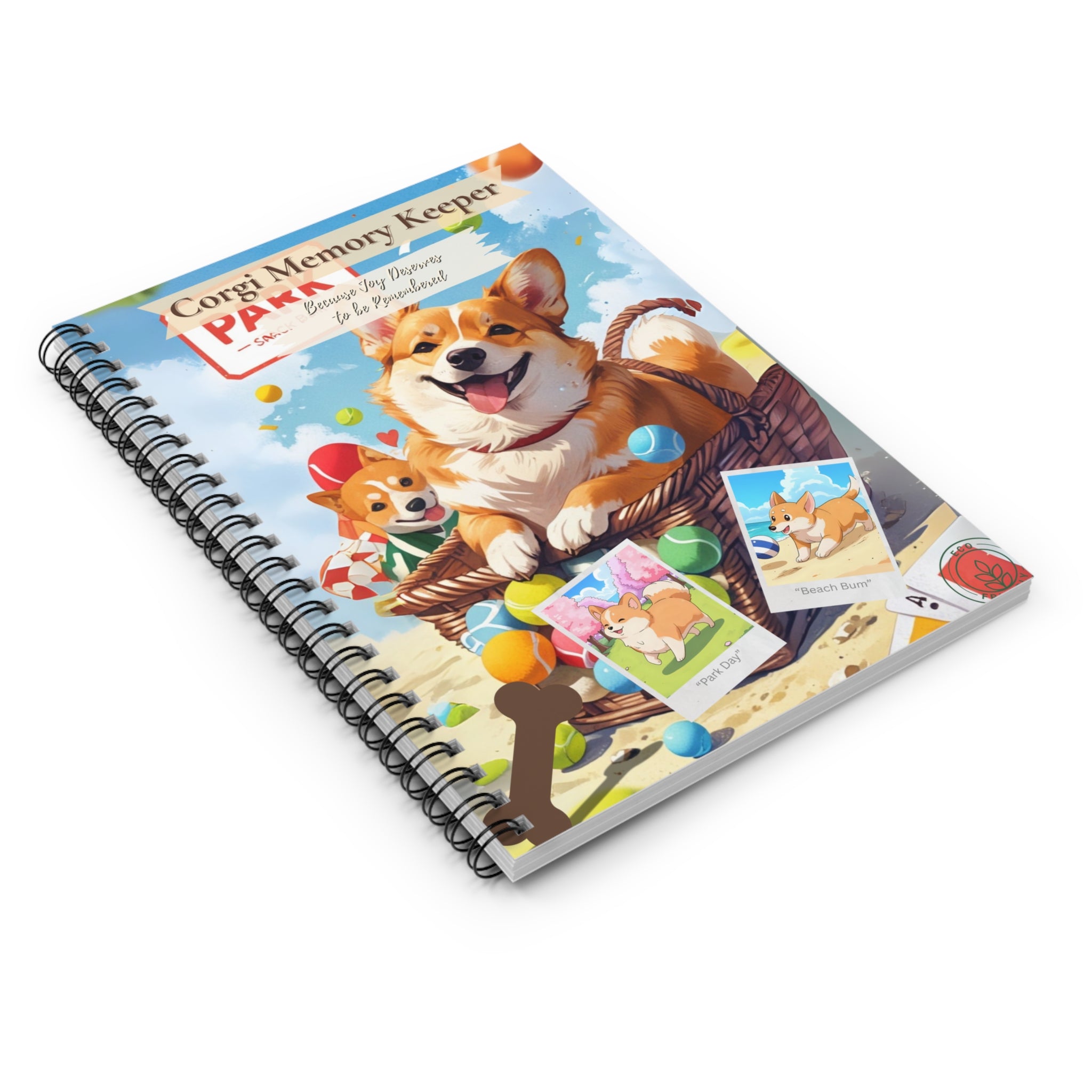 Corgi Spiral Notebook – Polaroid-Style Memory Keeper, Scrapbook for Dog Lovers, Gift for Pet Owners, Journaling, Cute Stationery