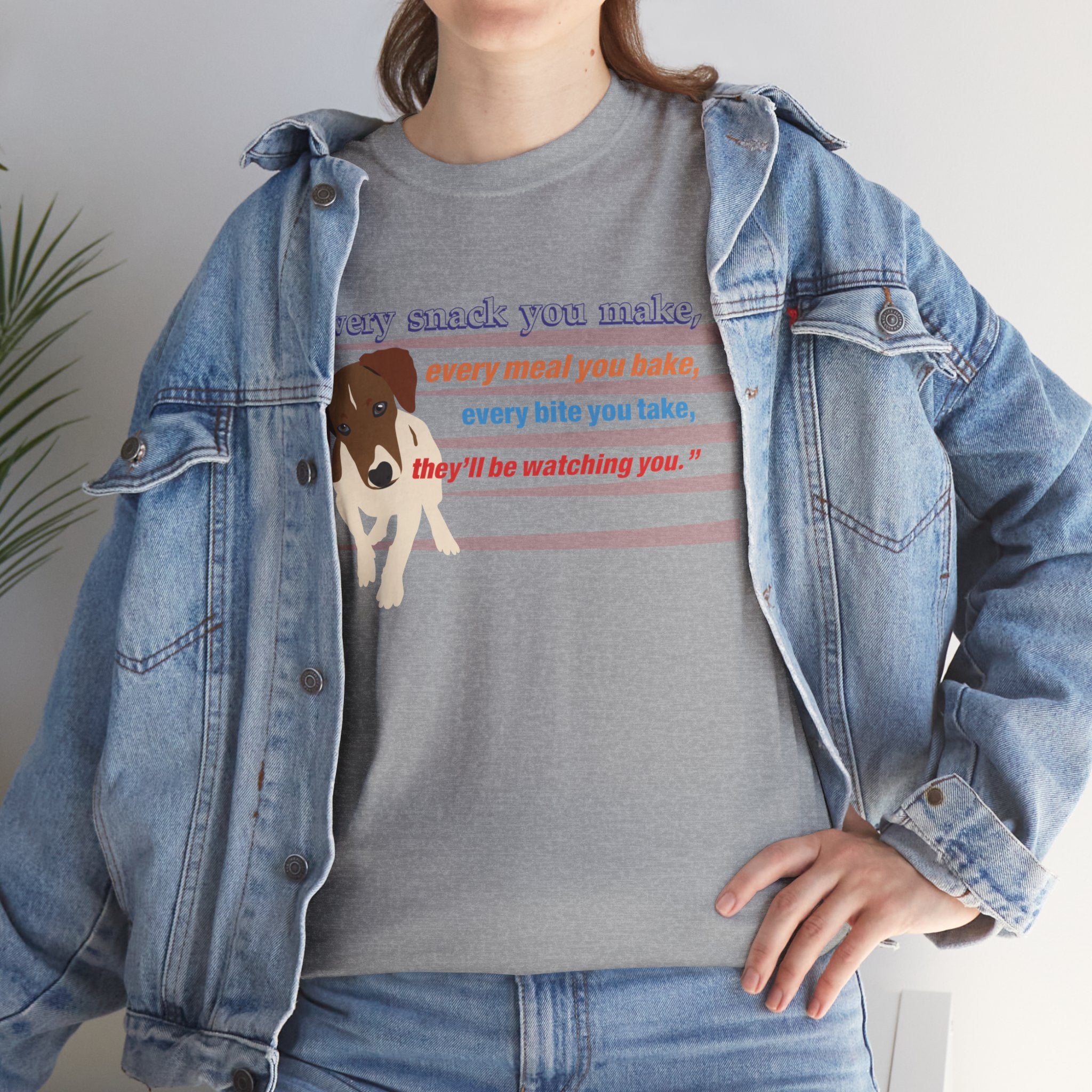 Unisex “Snack Thief” Dog T‑Shirt – Mischievous Pup Gift