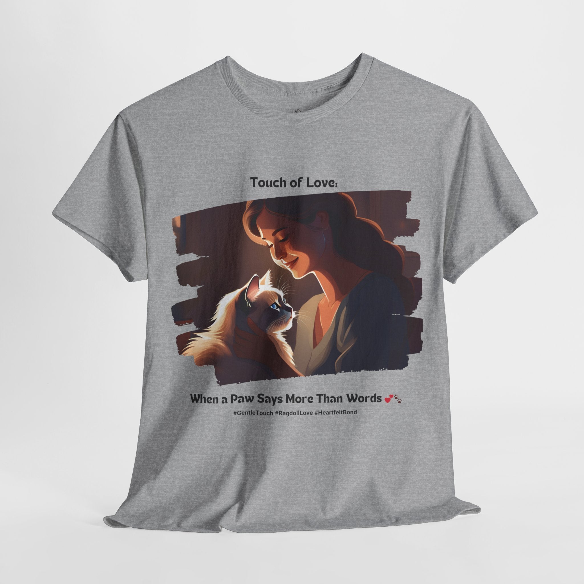 Women’s “Paw‑sitively Adorable” Ragdoll T‑Shirt – Cute Cat Mom Gift