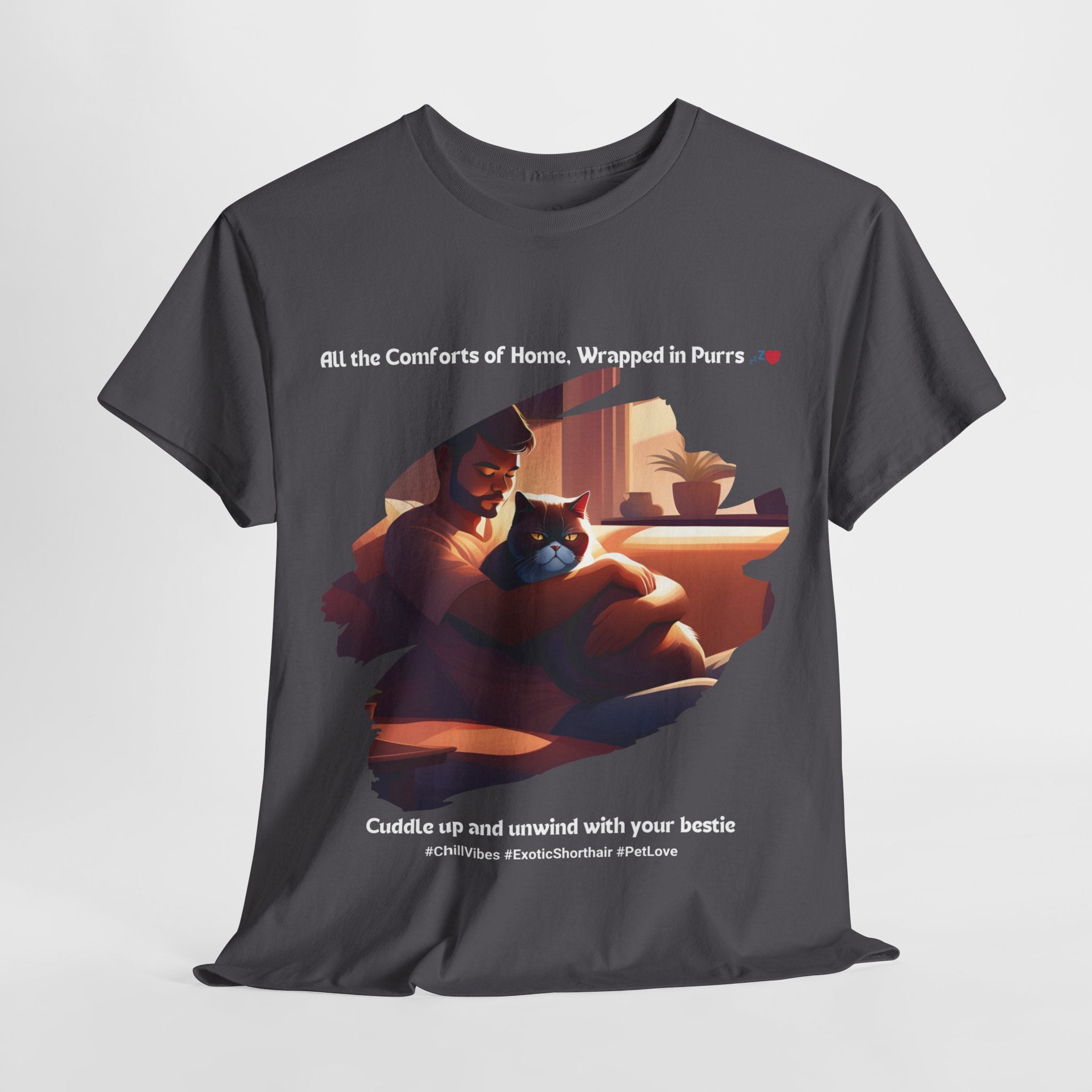 Men’s “Purrfect Pair” Exotic Shorthair T‑Shirt – Cozy Cat Dad Gift