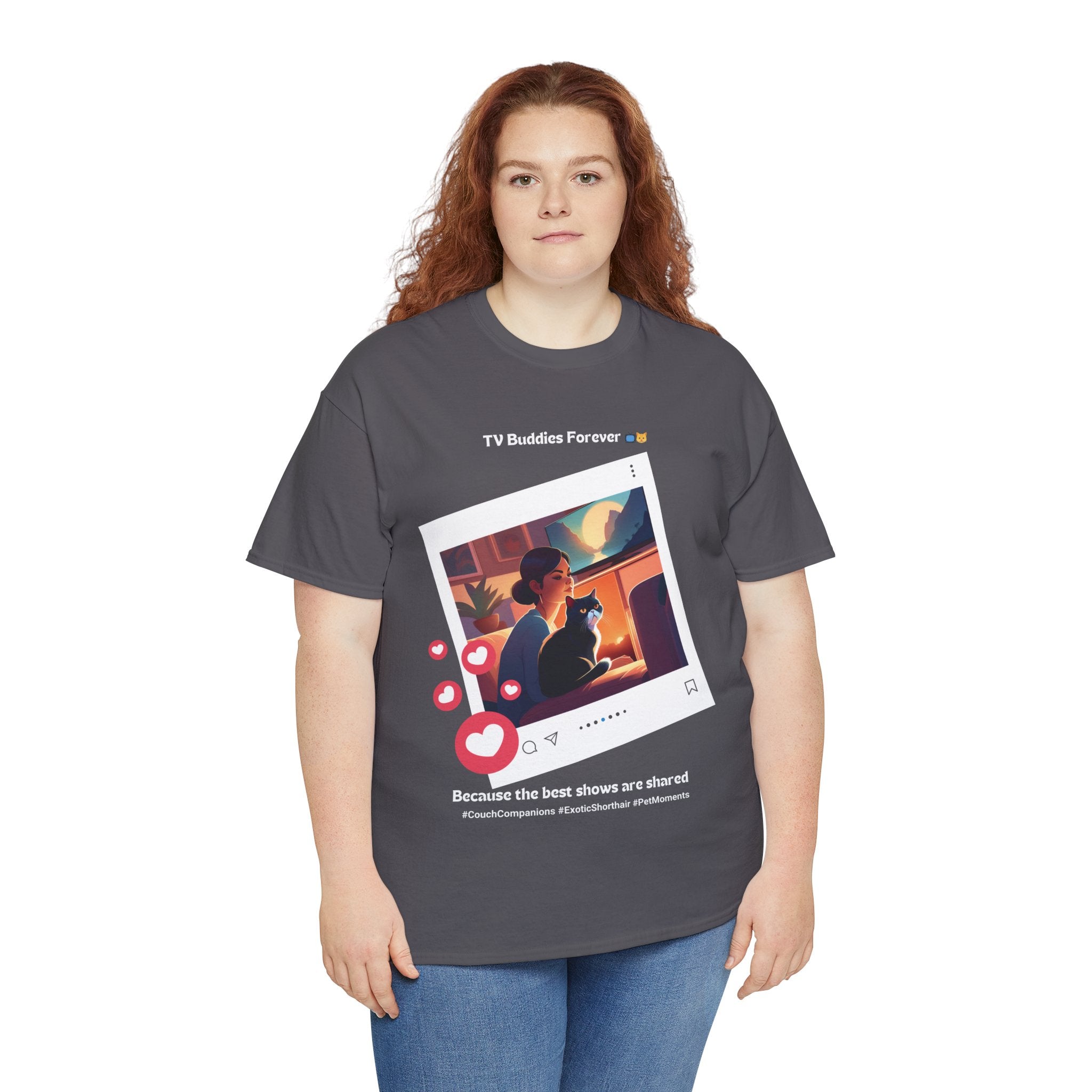 Women's - TV Buddies Forever: Exotic Shorthair Love T-Shirt