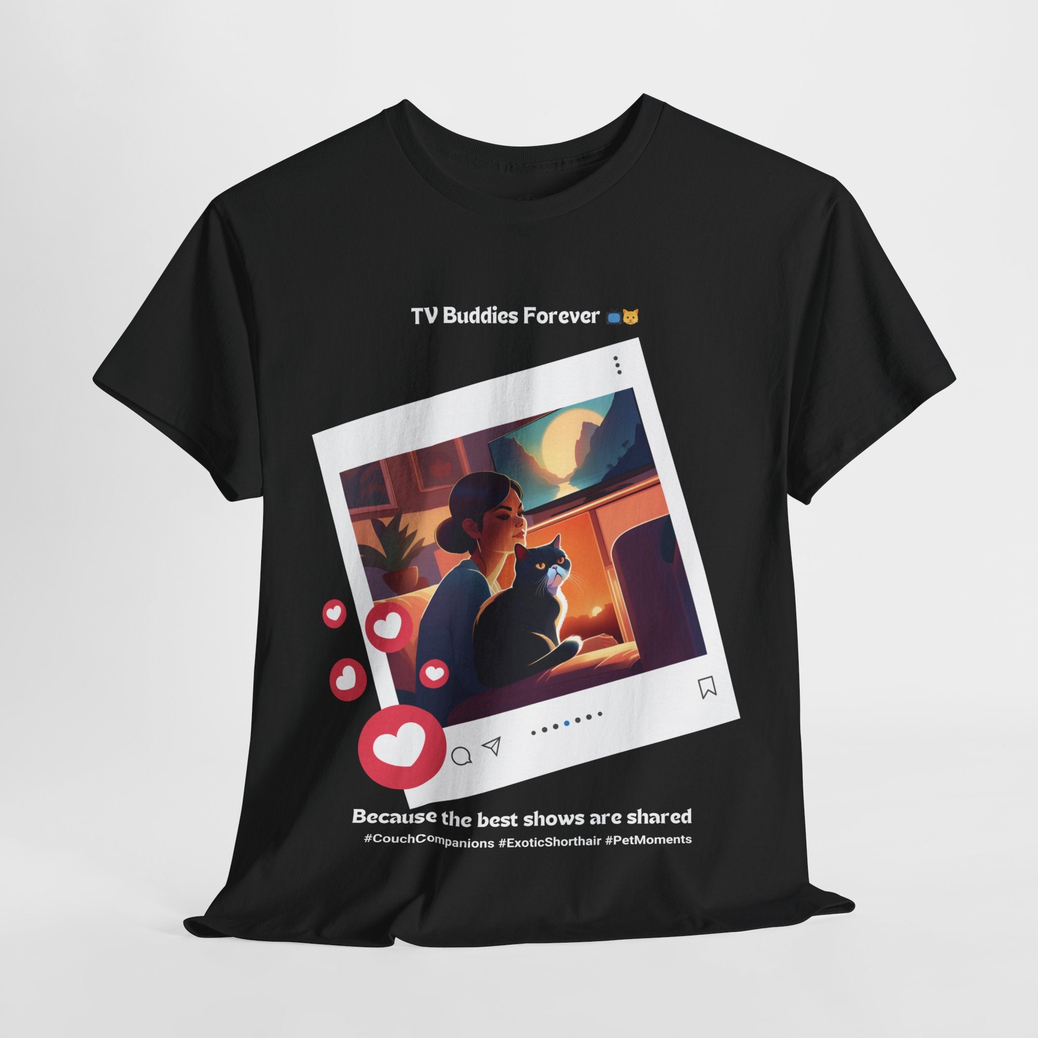 Women's - TV Buddies Forever: Exotic Shorthair Love T-Shirt