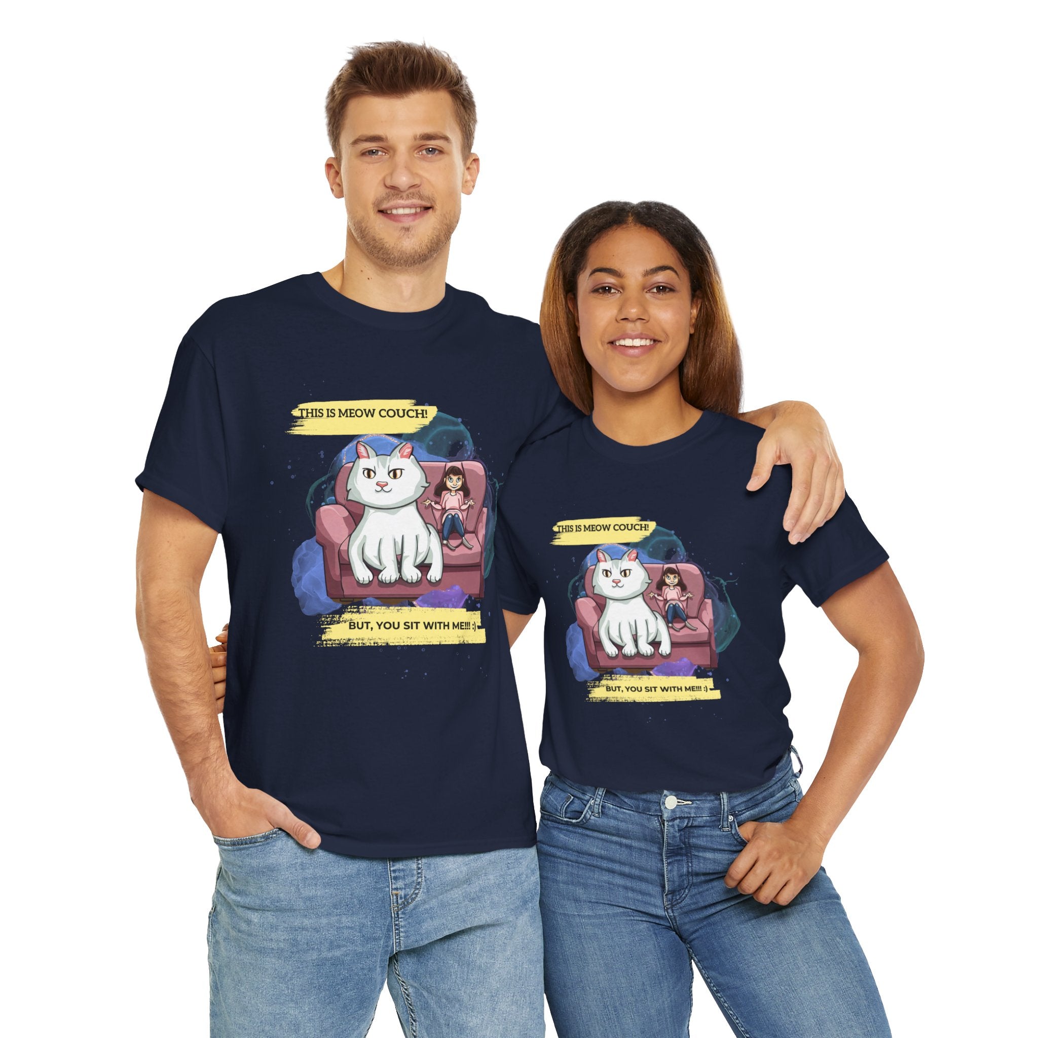 Unisex “Meow Couch” T-Shirt – Sofa King Kitty, Cat Lover Gift