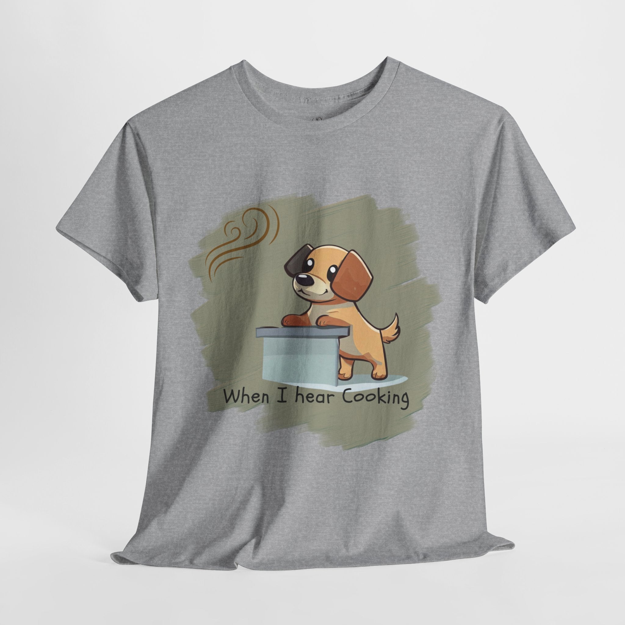 Unisex “Cooking Craze” Dog T-Shirt – Kitchen Pup Humor, Dog Lover Gift
