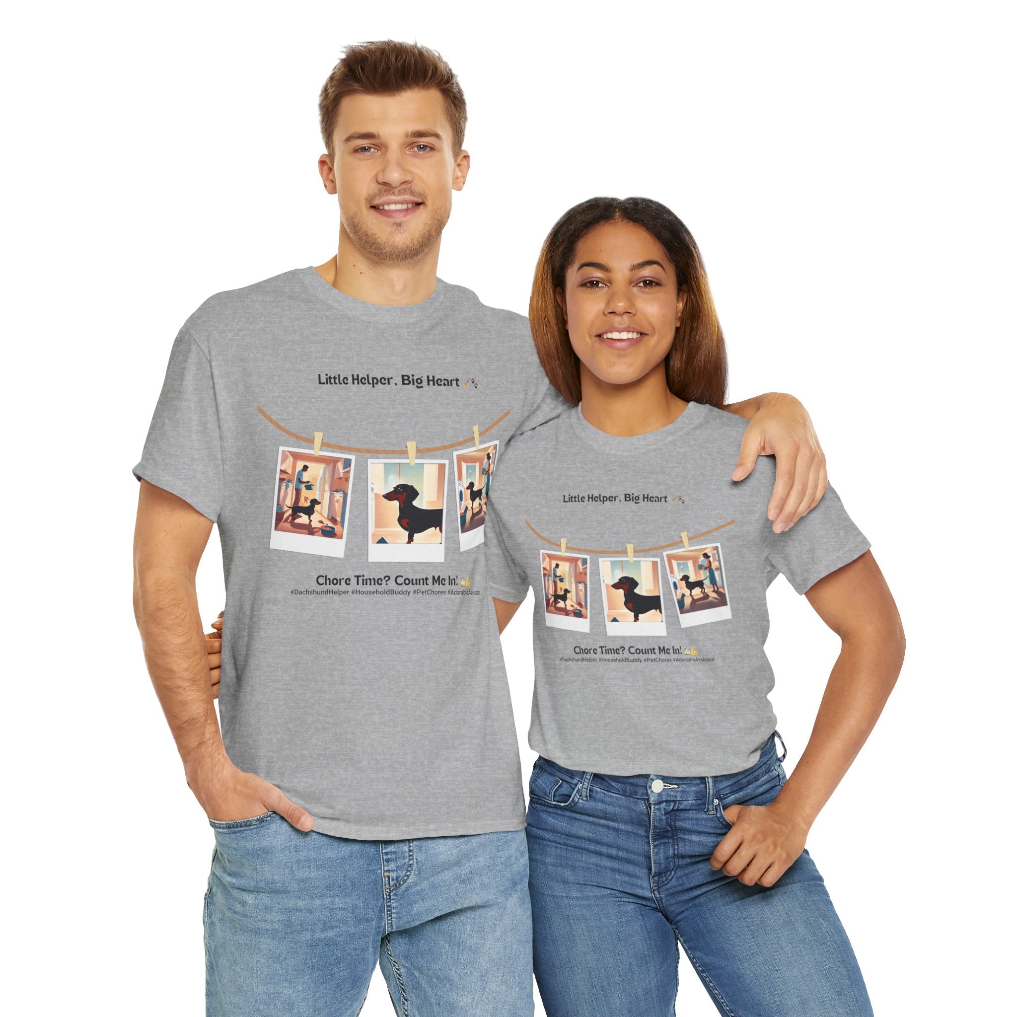Unisex - Little Helper, Big Heart: Dachshund Assistant T-Shirt