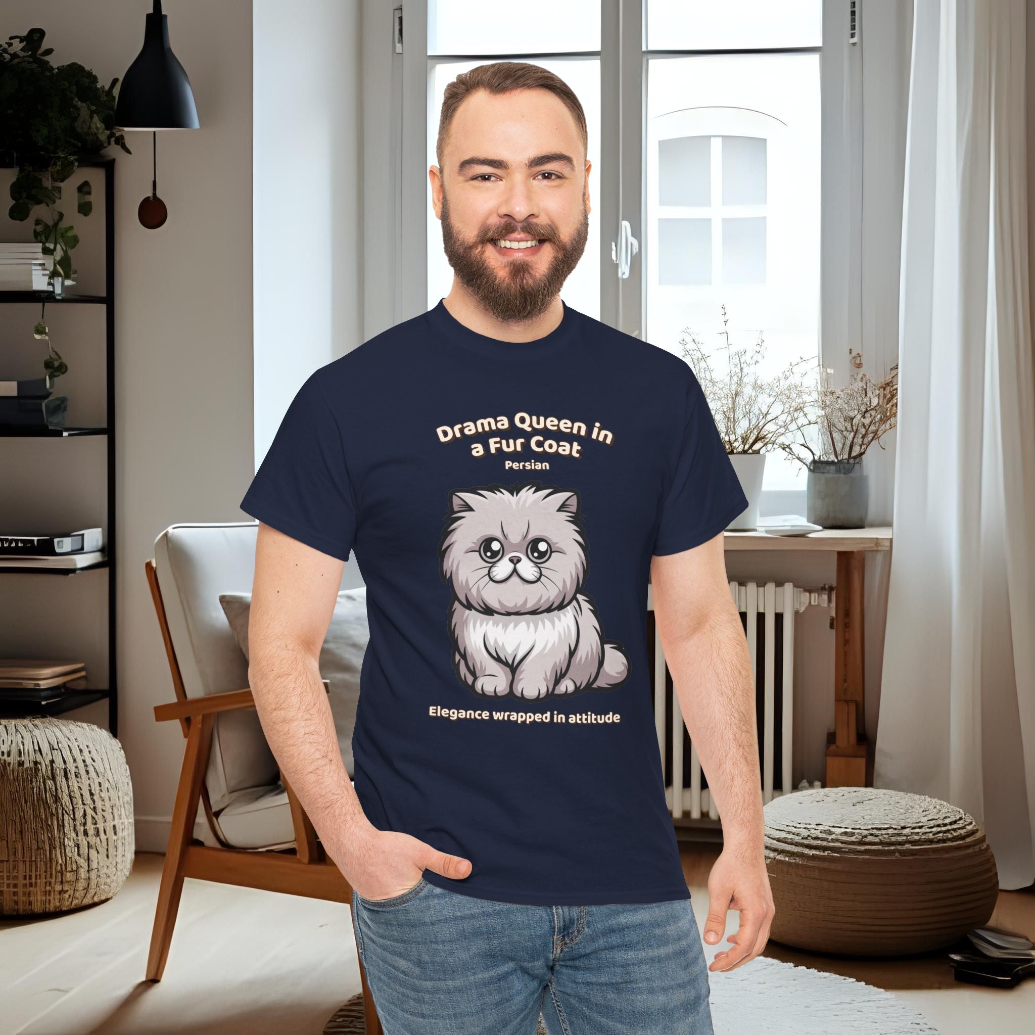 Unisex T-Shirt – Drama Queen in a Fur Coat: Persian Everyday Moments Edition