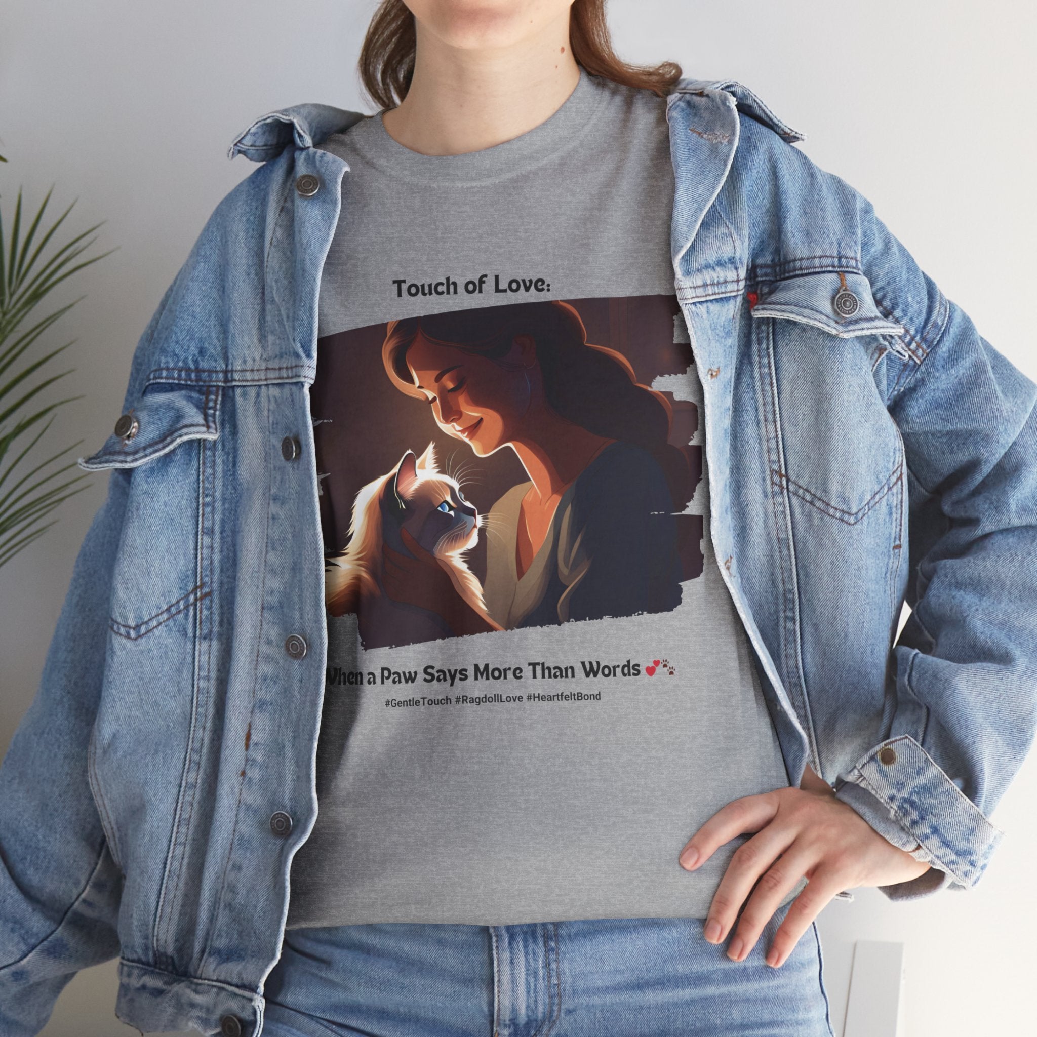 Women’s “Paw‑sitively Adorable” Ragdoll T‑Shirt – Cute Cat Mom Gift