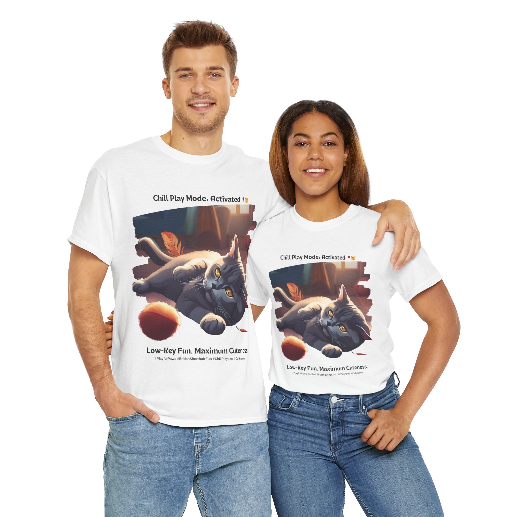 Unisex - Chill Play Mode: Activated: British Shorthair Fun T-Shirt